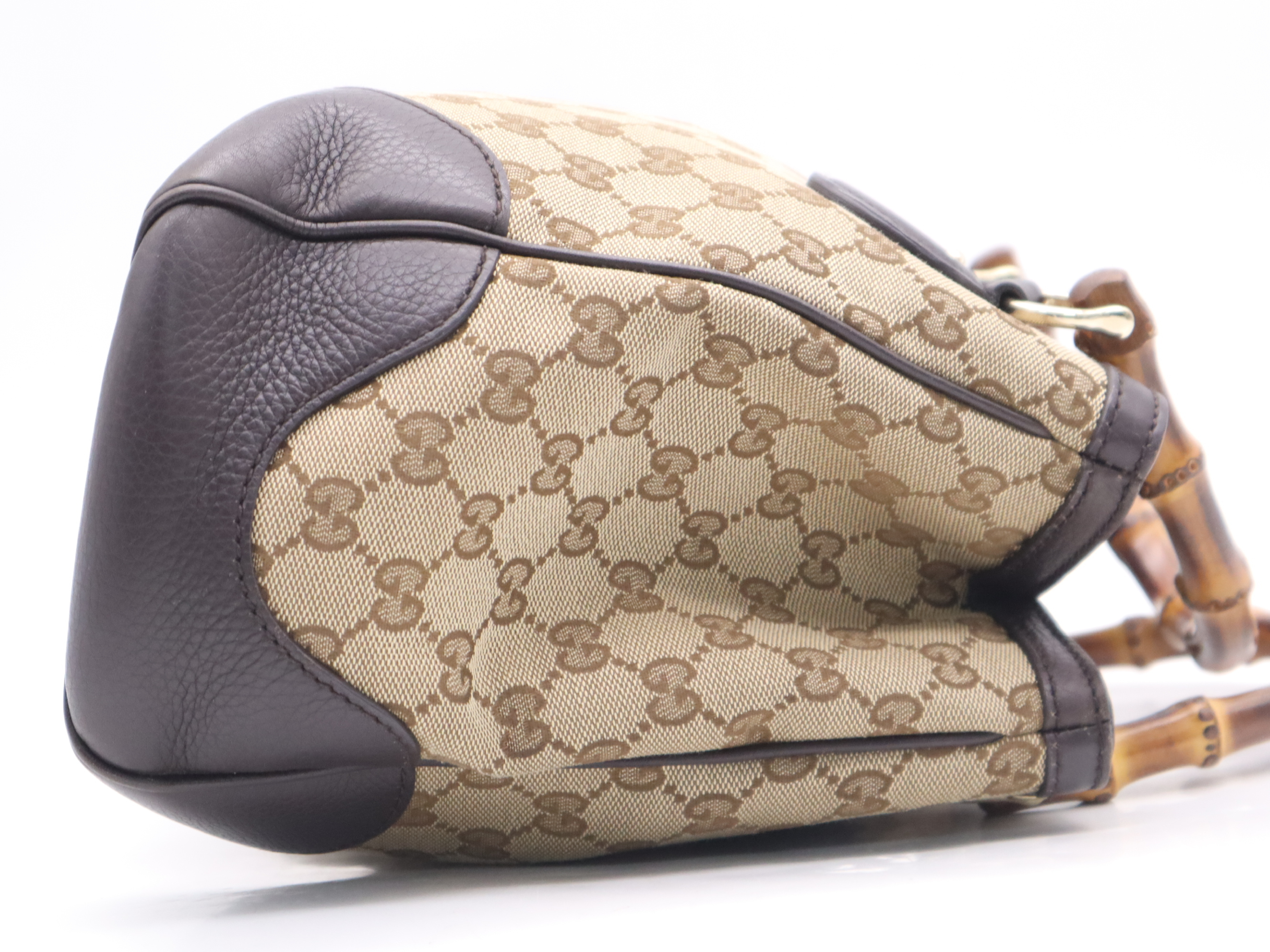 308360GG Canvas Bamboo Beige Handbag — view 5