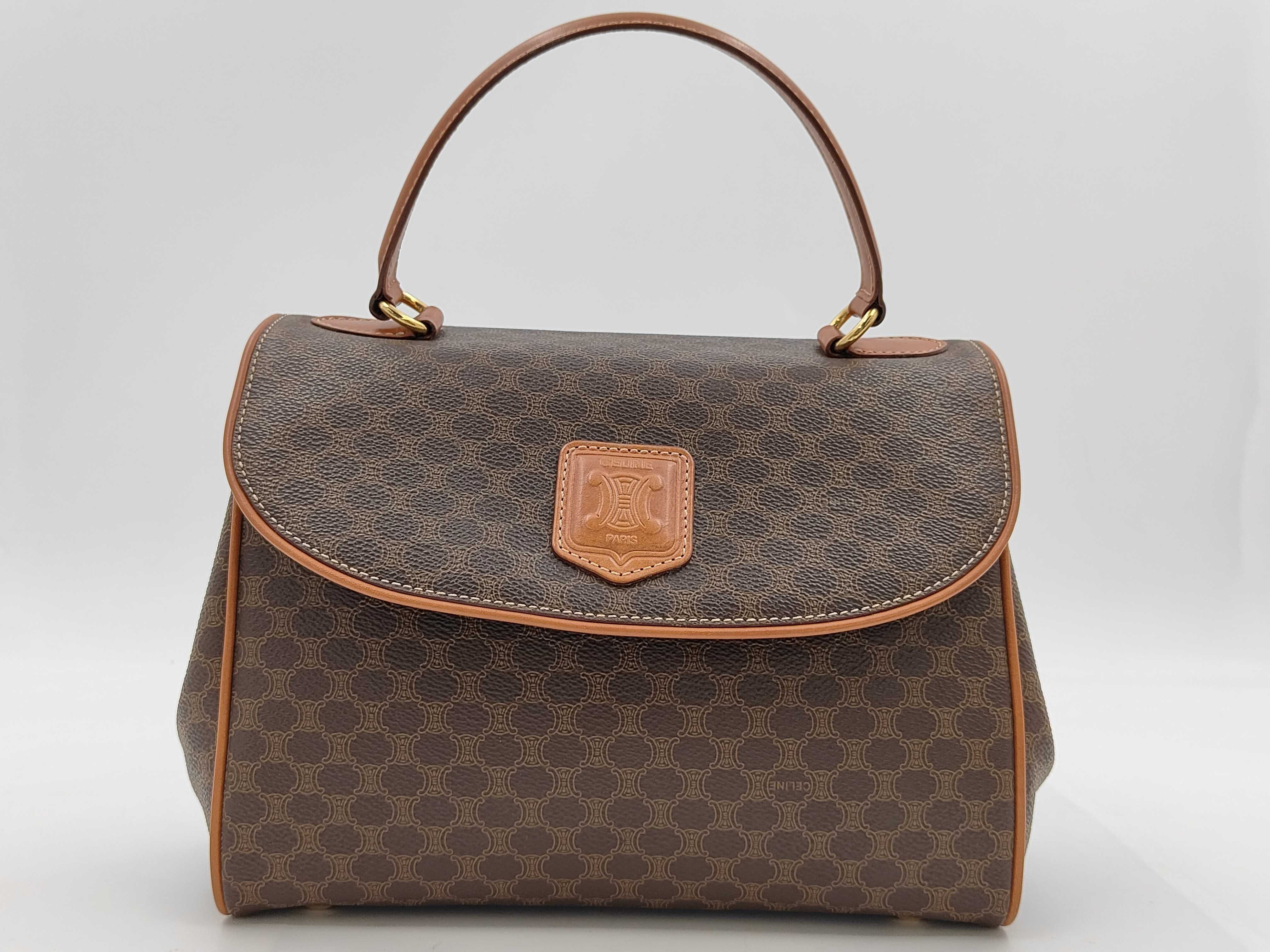 Kelly-style Macadam handle bag handbag