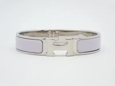 Click Clack Enamel Bracelet with Silver Hardware