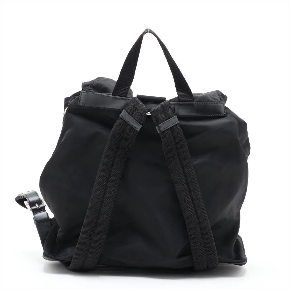 Tessuto Nylon x Leather Backpack/Rucksack, Black — view 2