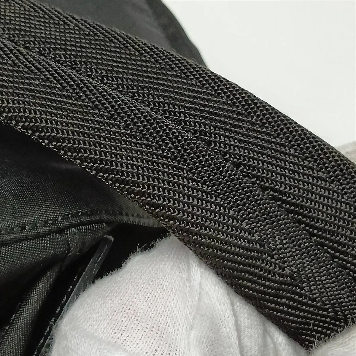Tessuto Nylon x Leather Backpack/Rucksack, Black — view 12