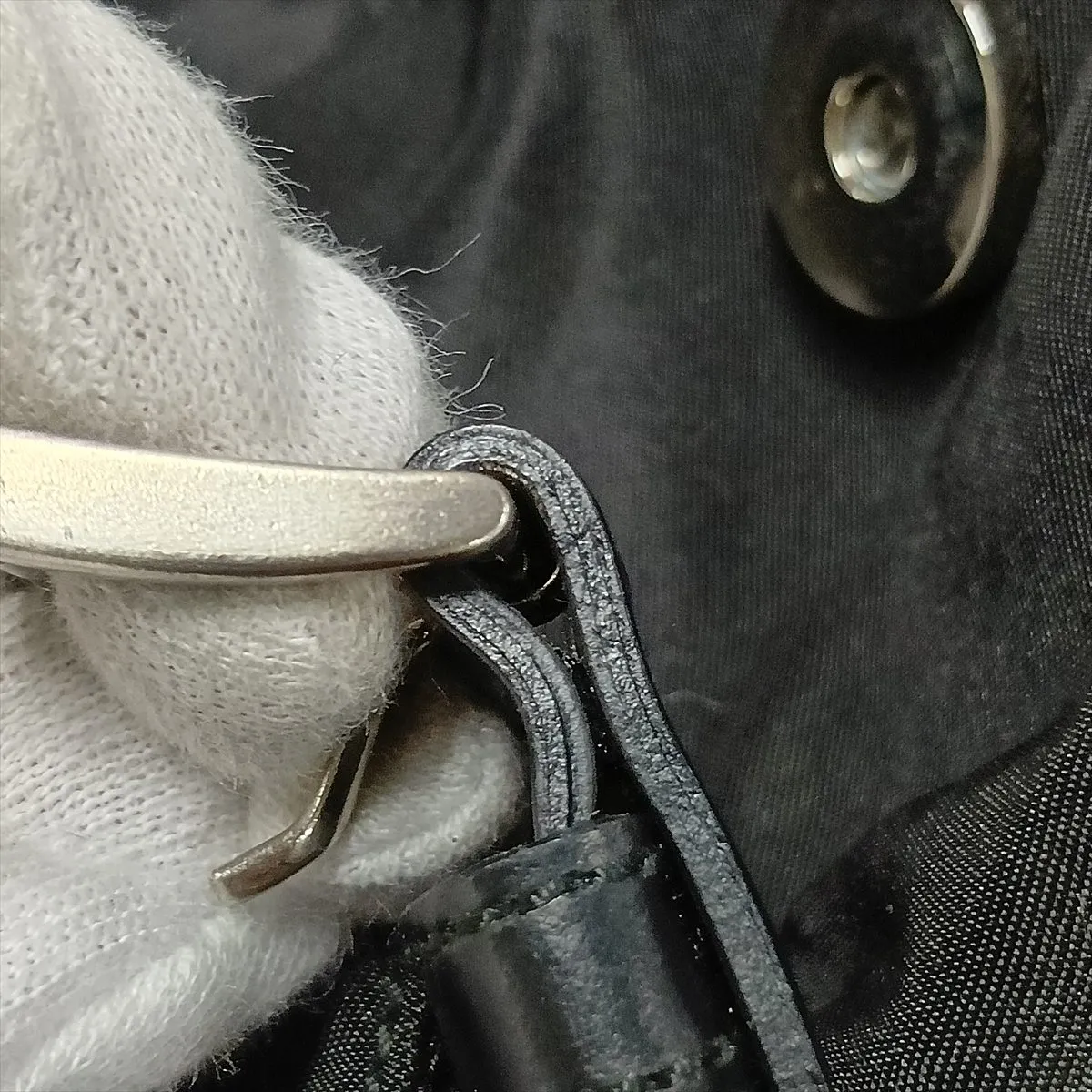 Tessuto Nylon x Leather Backpack/Rucksack, Black — view 15
