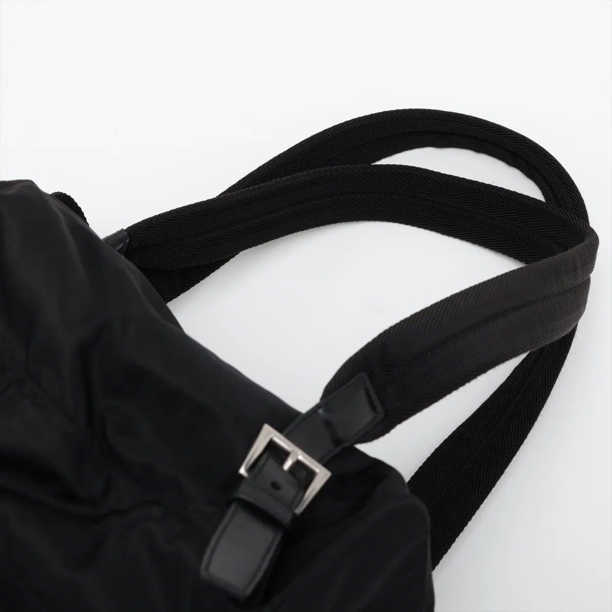 Tessuto Nylon x Leather Backpack/Rucksack, Black — view 6