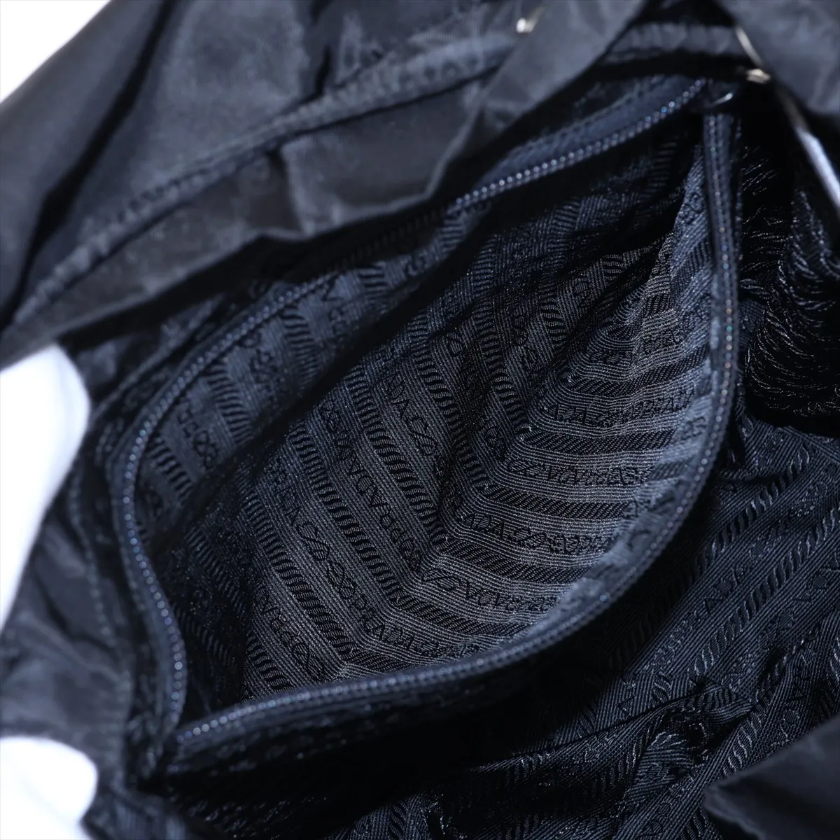 Tessuto Nylon x Leather Backpack/Rucksack, Black — view 8