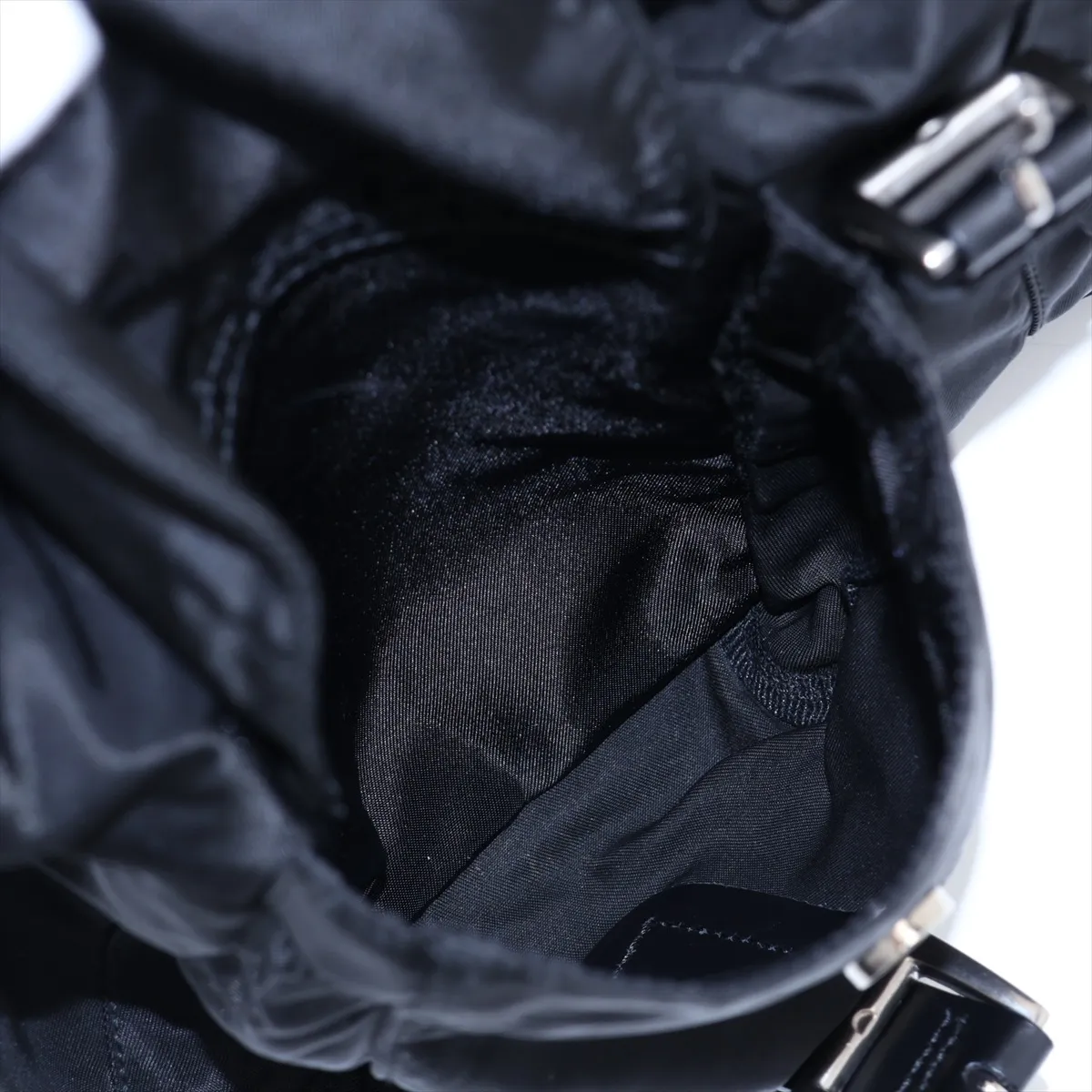 Tessuto Nylon x Leather Backpack/Rucksack, Black — view 9
