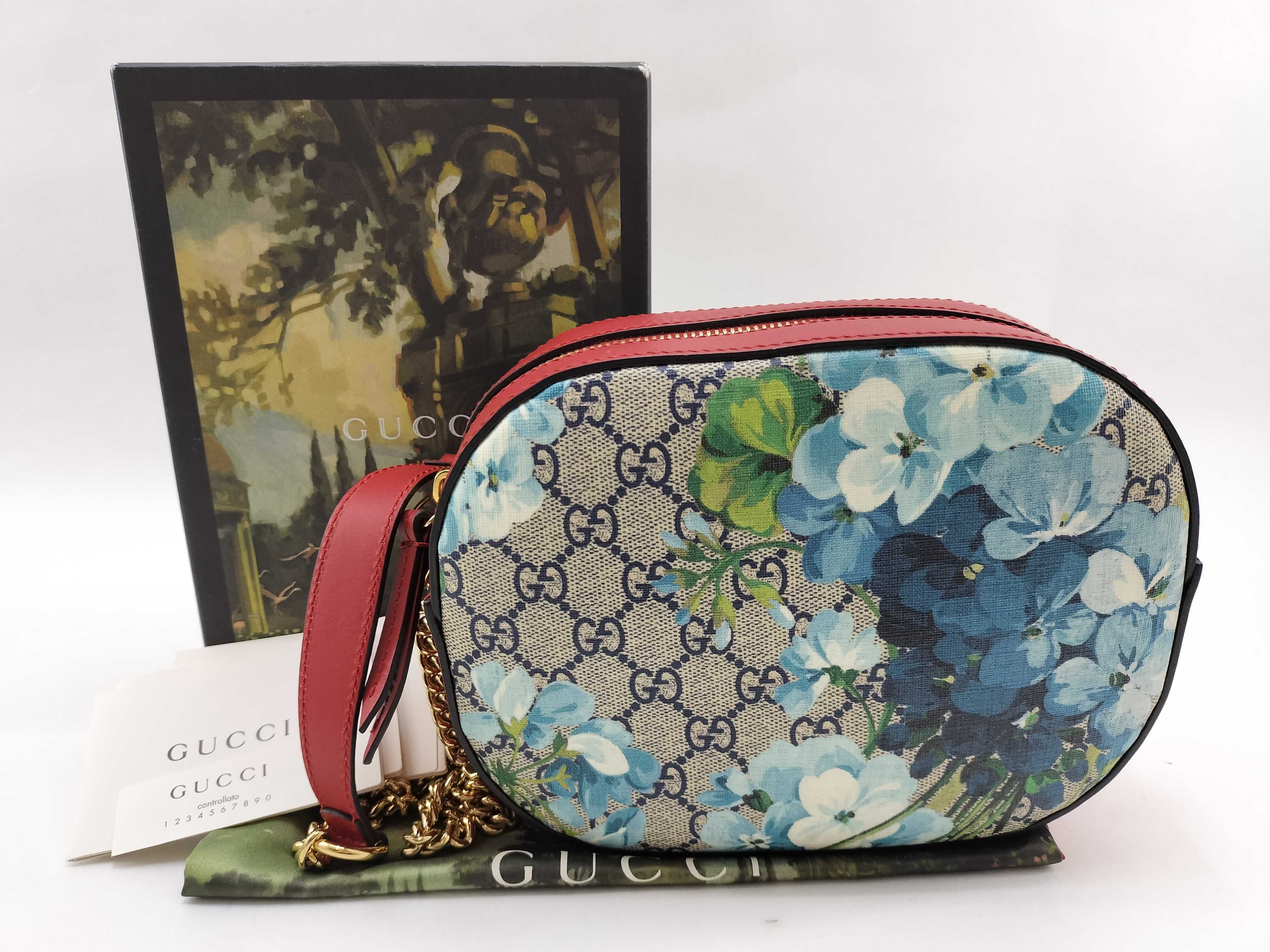 GG Supreme PH- Beige Canvas GG Supreme Blooms Sling Bag Shoulder Bag