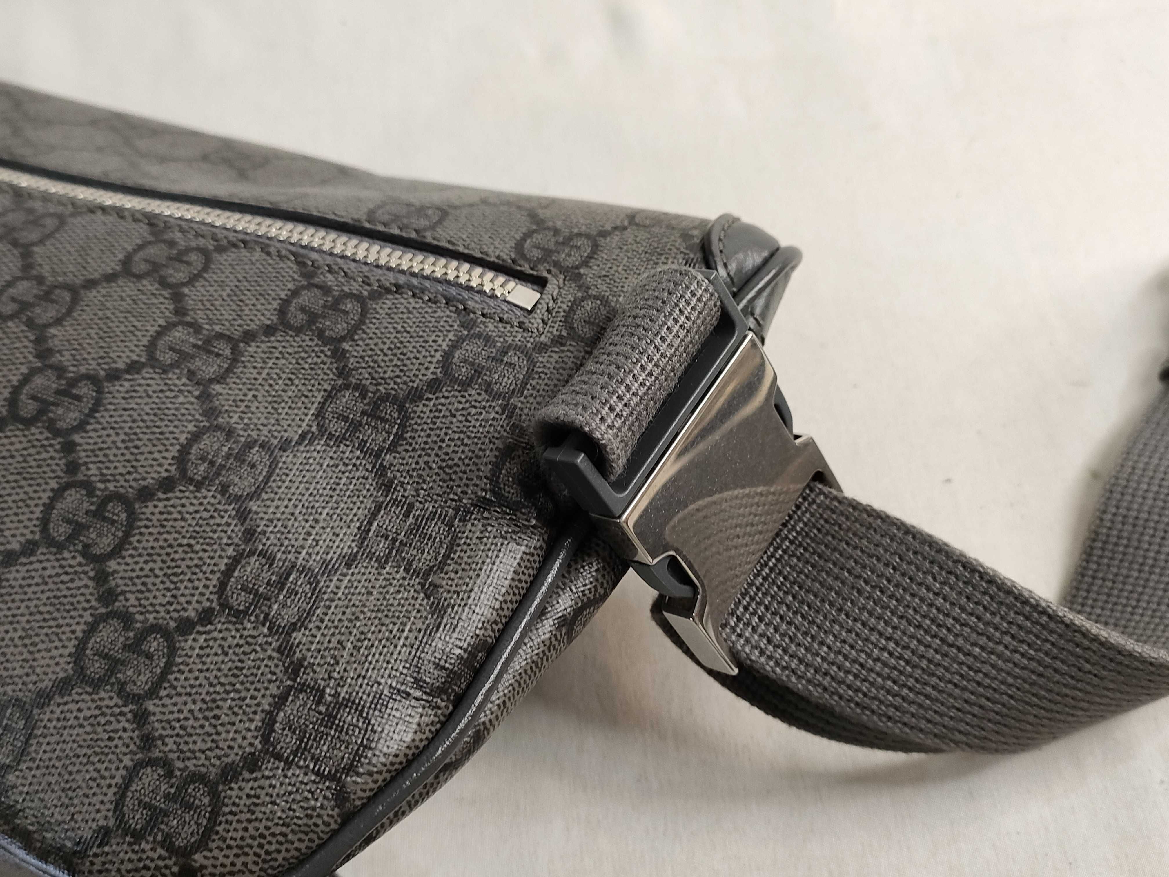GG Supreme PVC x Leather Body Bag, Gray, 733868 Shoulder Bag — view 5