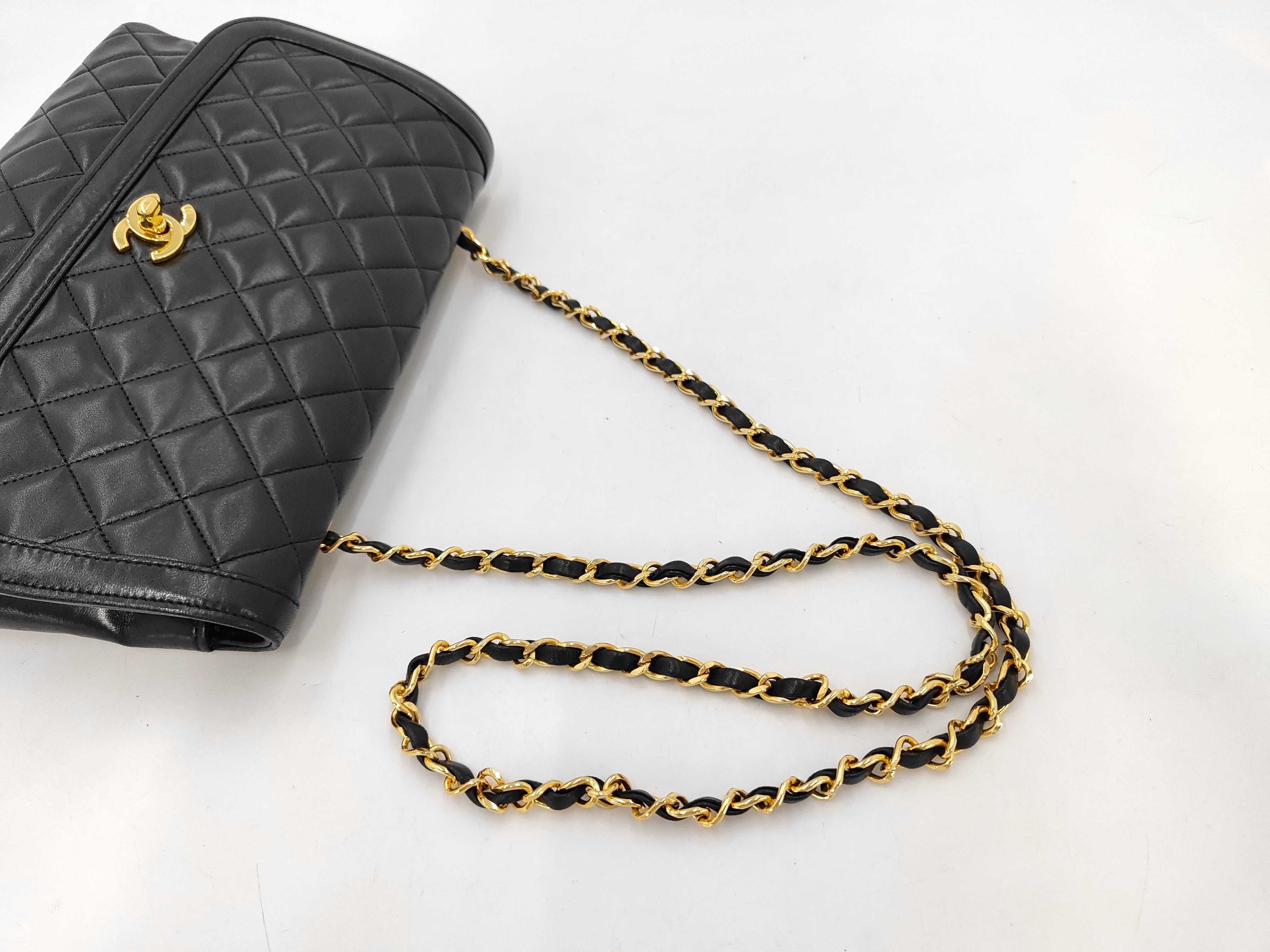 Matelassé Lambskin Chain Shoulder Bag with Pouch (Item No. 1) — view 5
