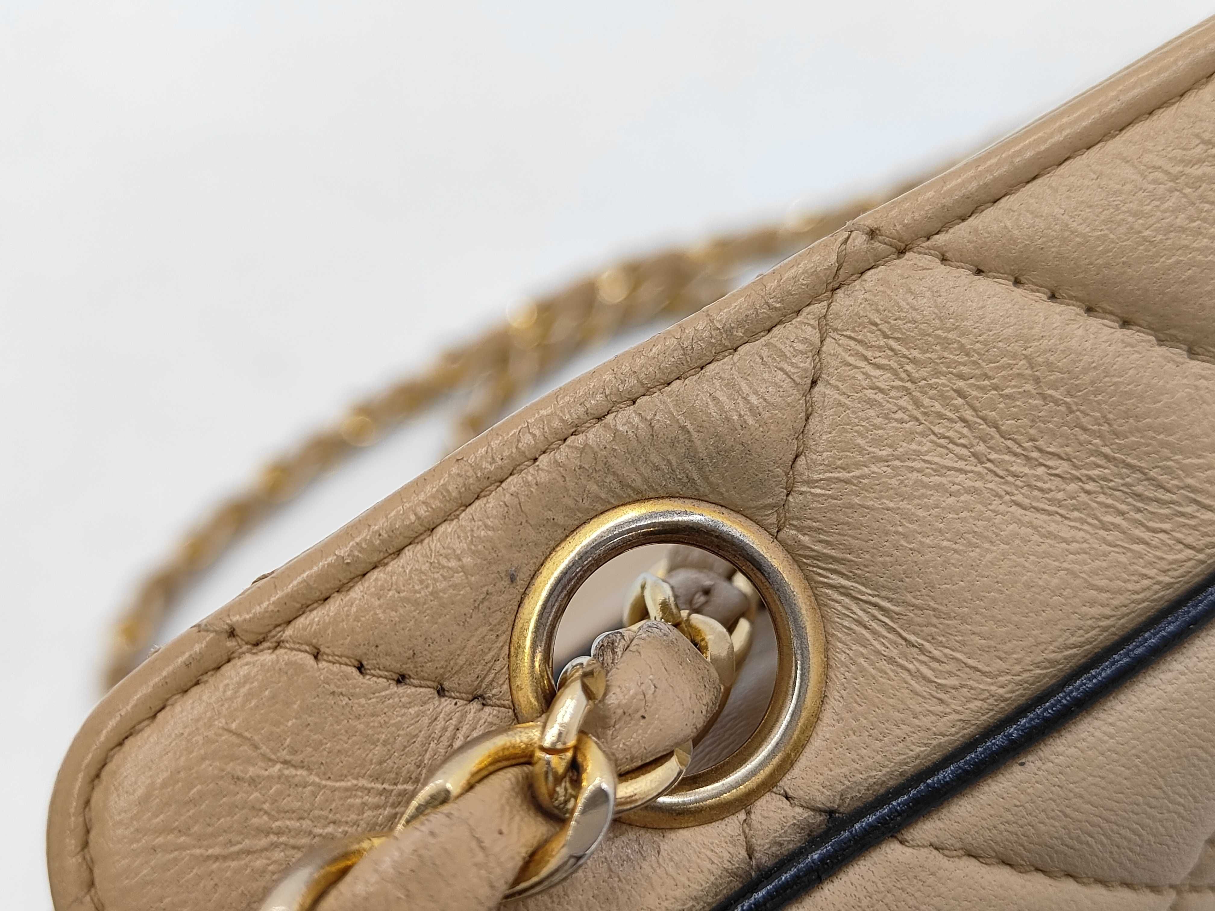 Degas Matelassé 30 Chain Shoulder Bag, Beige — view 14