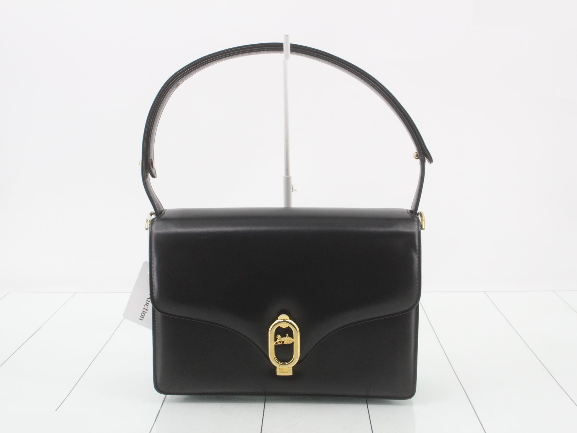 Box Calfskin Shoulder Bag with Carriage Hardware