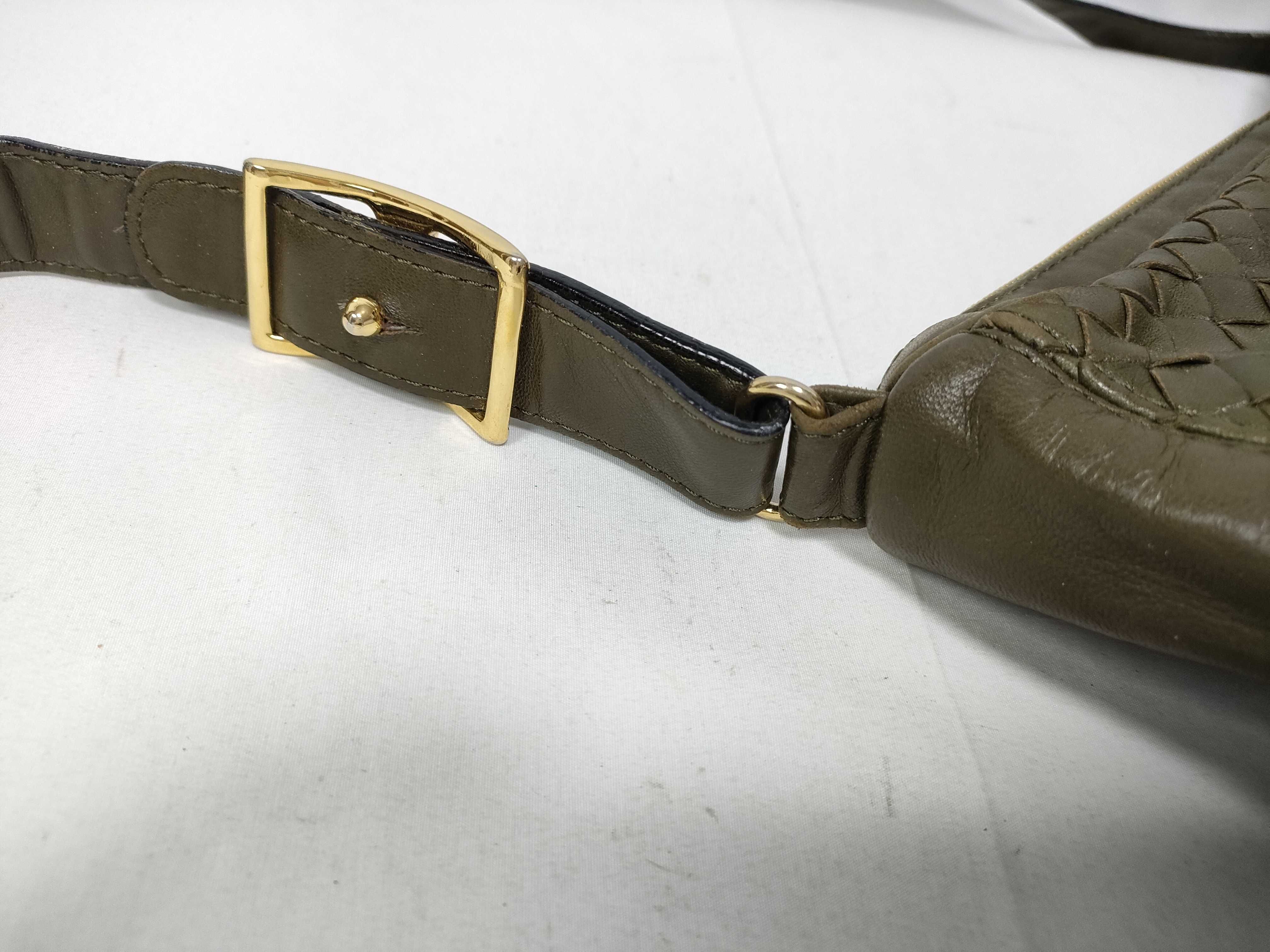 Intrecciato Shoulder Bag (Olive) — view 6