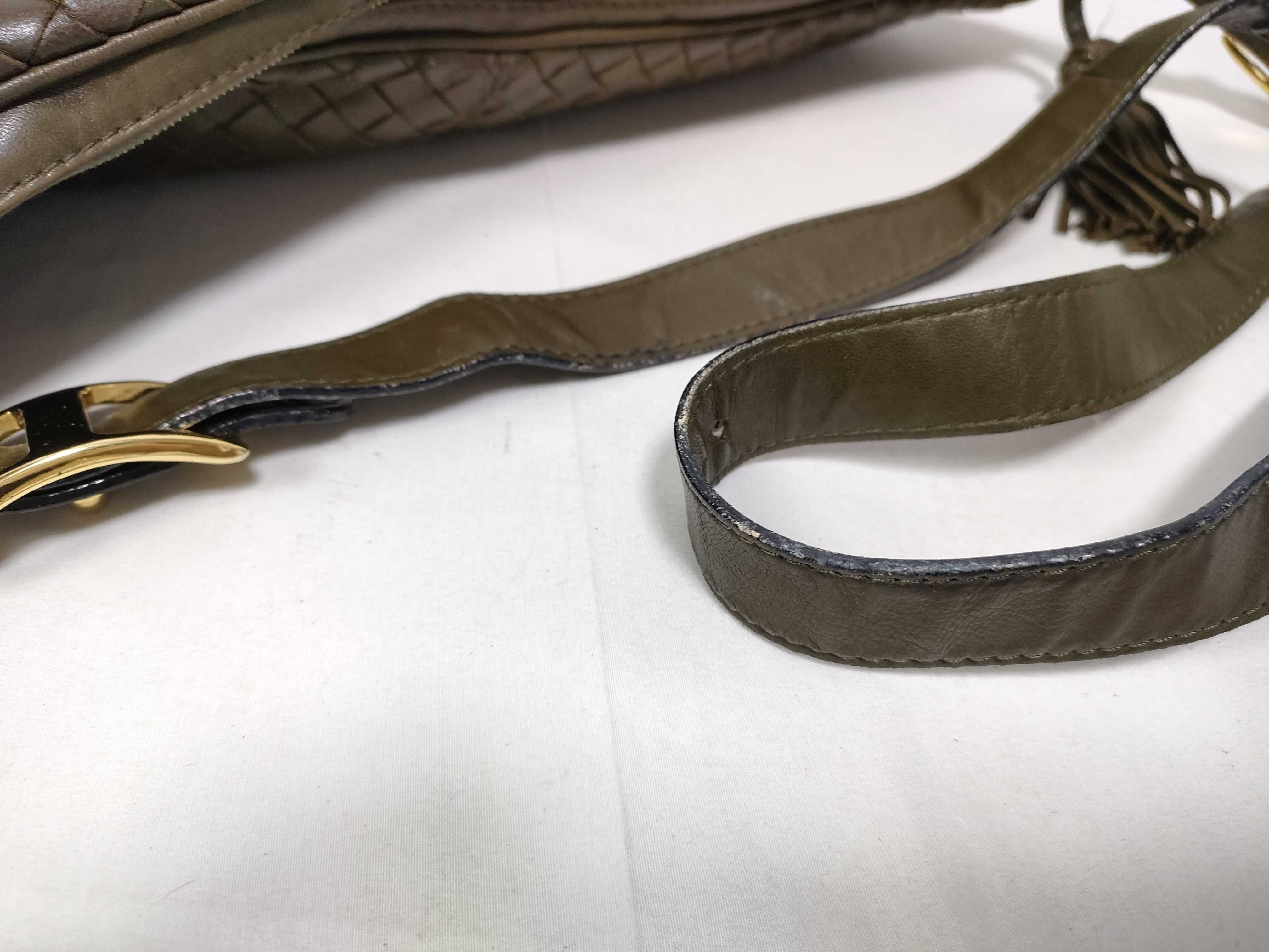 Intrecciato Shoulder Bag (Olive) — view 7