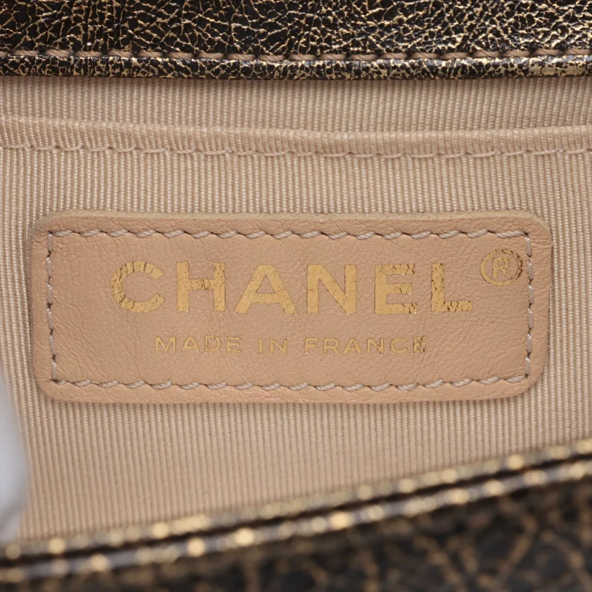 Boy Chanel 20 Small Leather Chain Shoulder Bag, Gold x Black, Gold Hardware, 24530415, Serial Number 24, A67085 — view 9