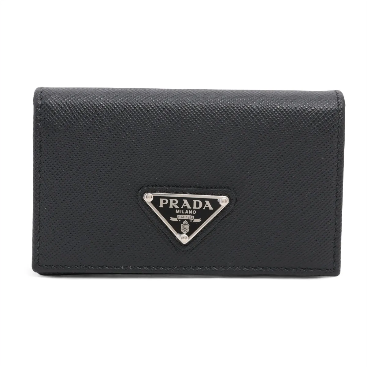 Saffiano 1MC122 Leather Card Case Black