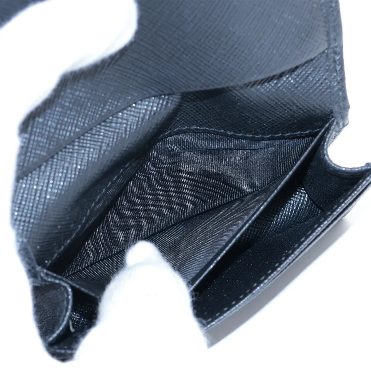 Saffiano 1MC122 Leather Card Case Black — view 4