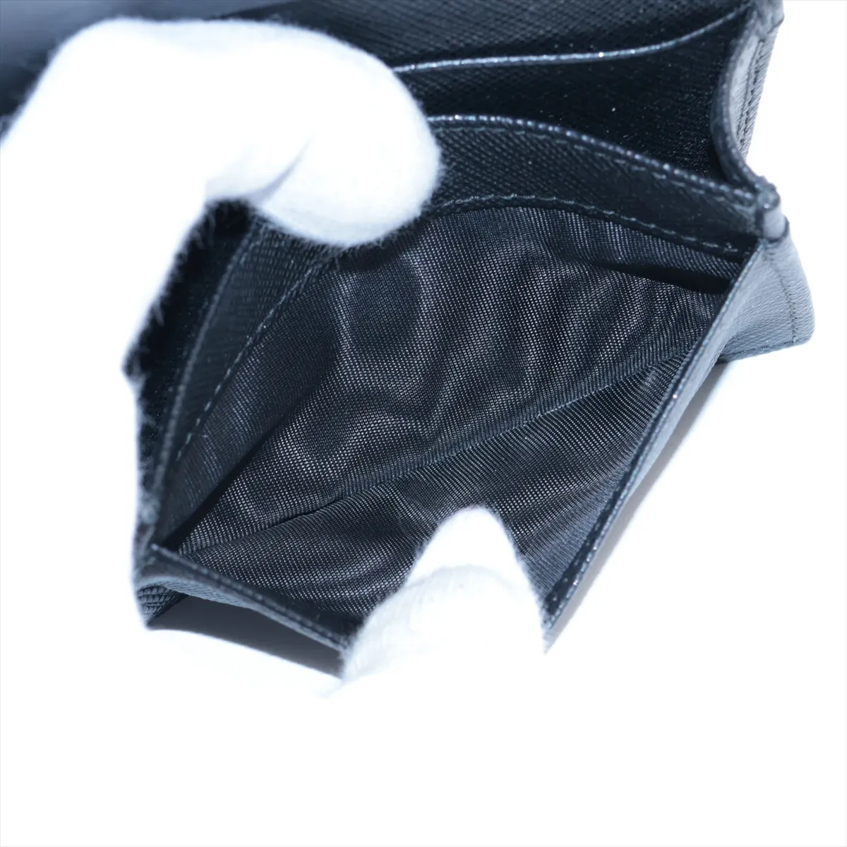 Saffiano 1MC122 Leather Card Case Black — view 6