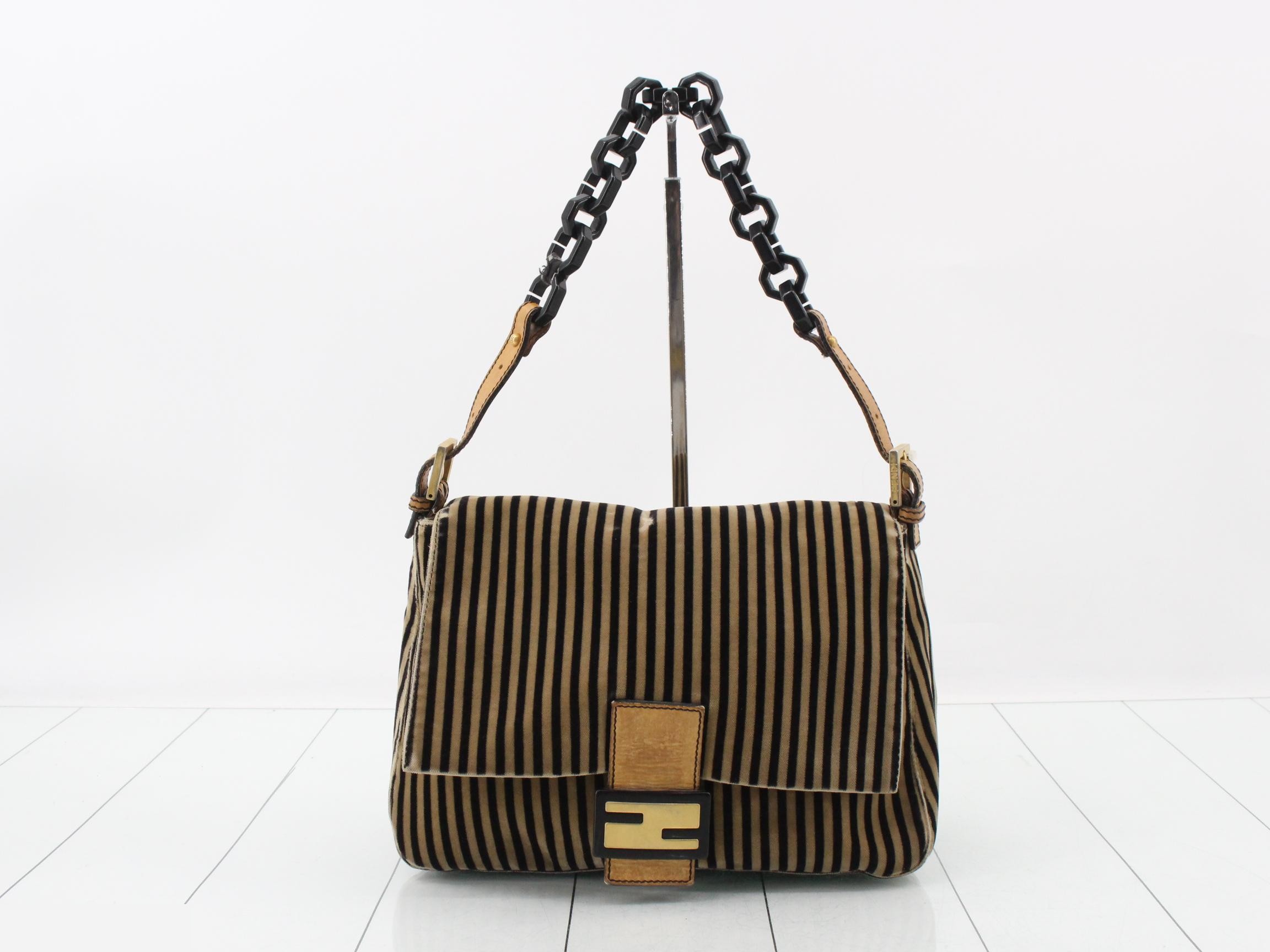 Mamma Bucket Striped One-Shoulder Bag