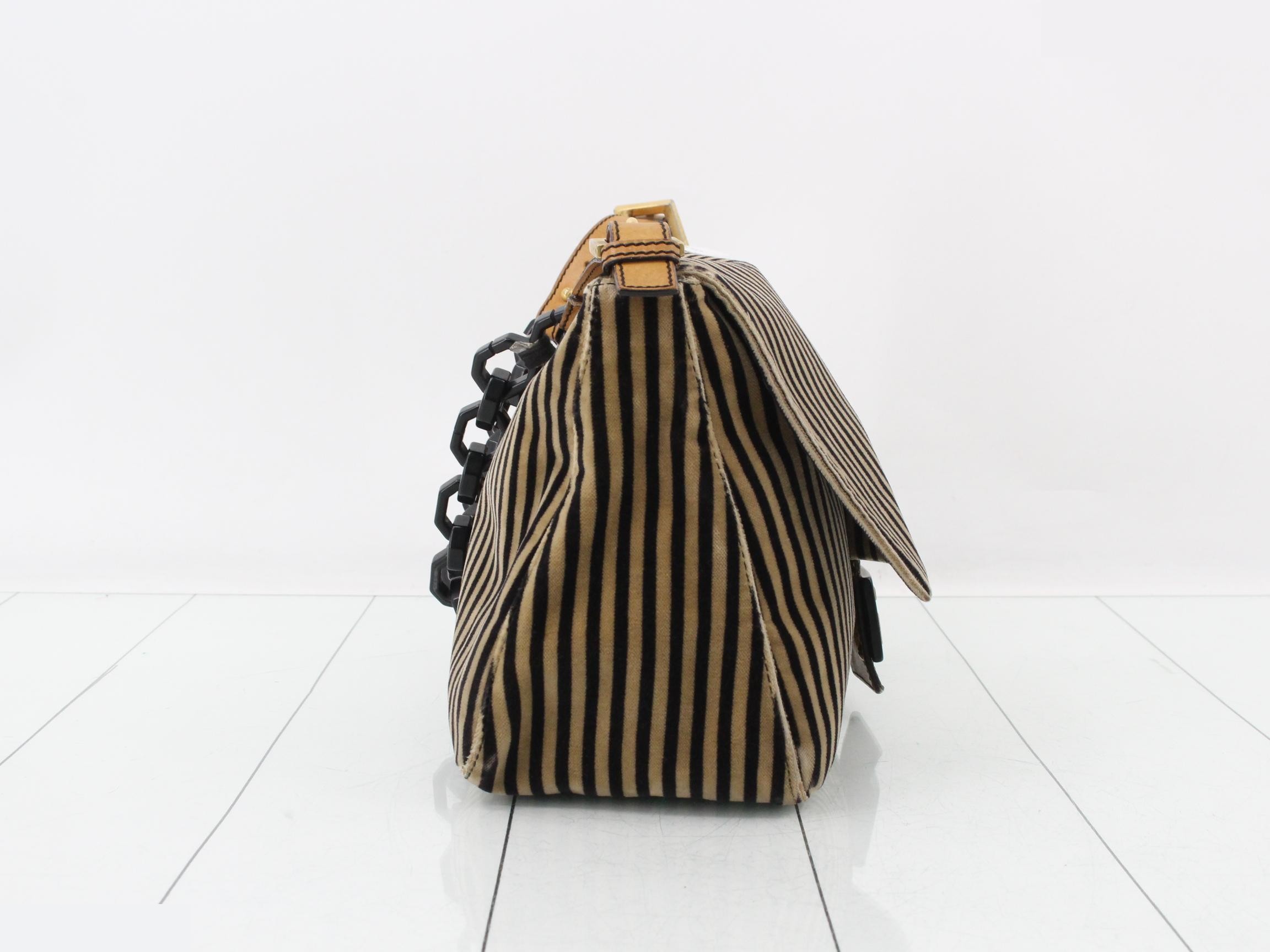 Mamma Bucket Striped One-Shoulder Bag — view 4