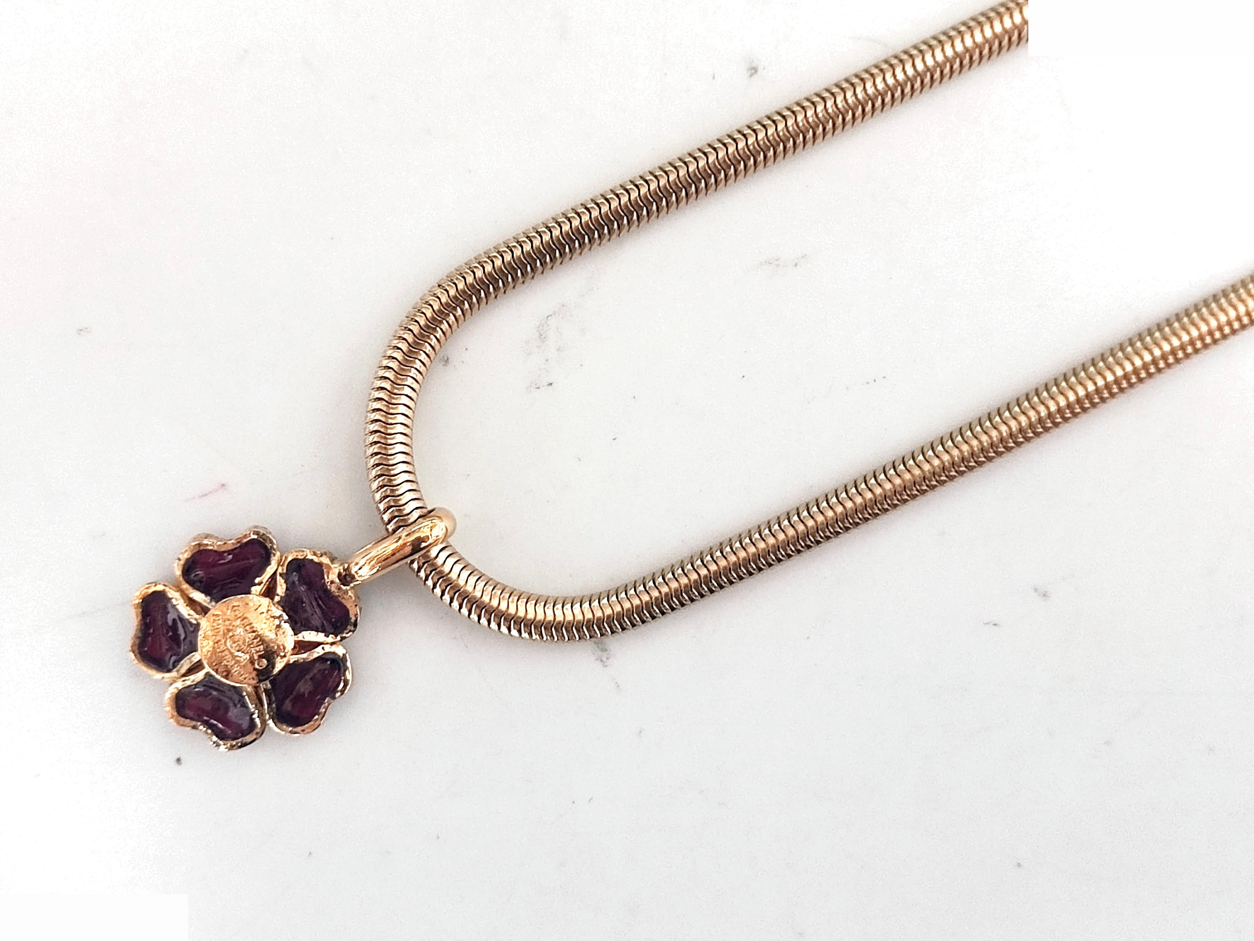 Coco Mark Flower Necklace 97A, Chain approx. 40cm — view 10