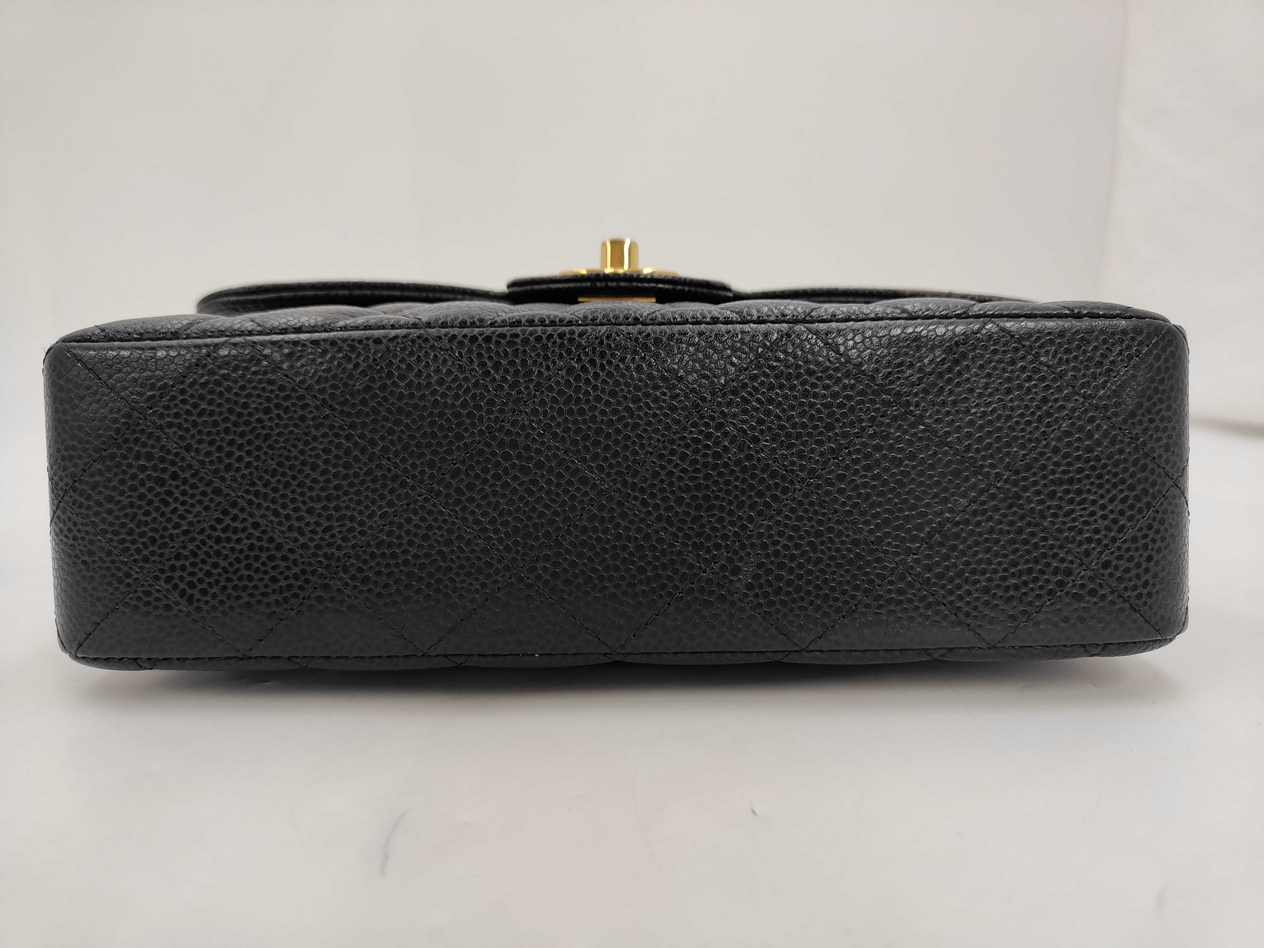 Matelassé 23 Caviar Skin Double Flap Shoulder Bag with Black IC Plate and Gold Hardware — view 3