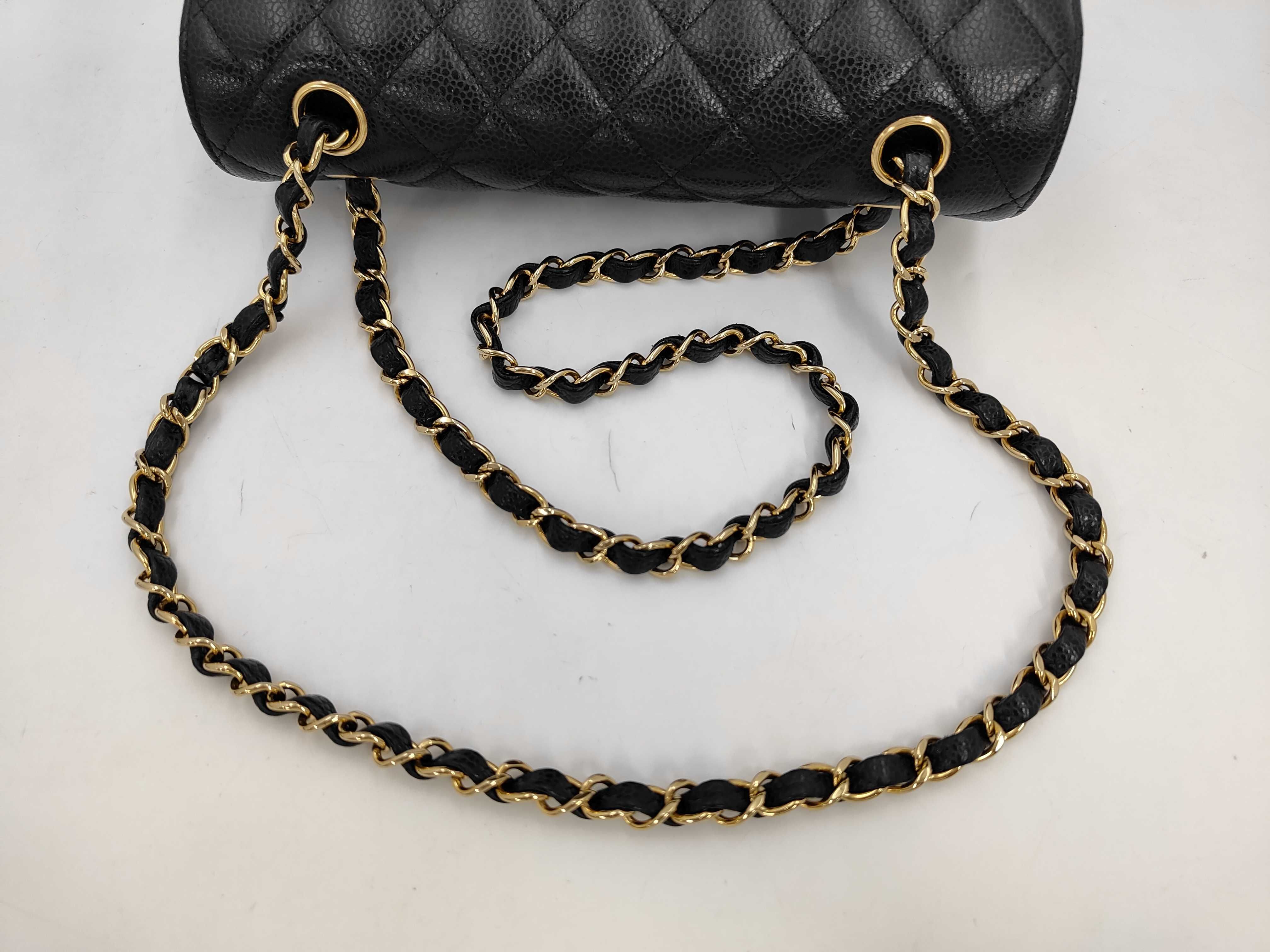 Matelassé 23 Caviar Skin Double Flap Shoulder Bag with Black IC Plate and Gold Hardware — view 5