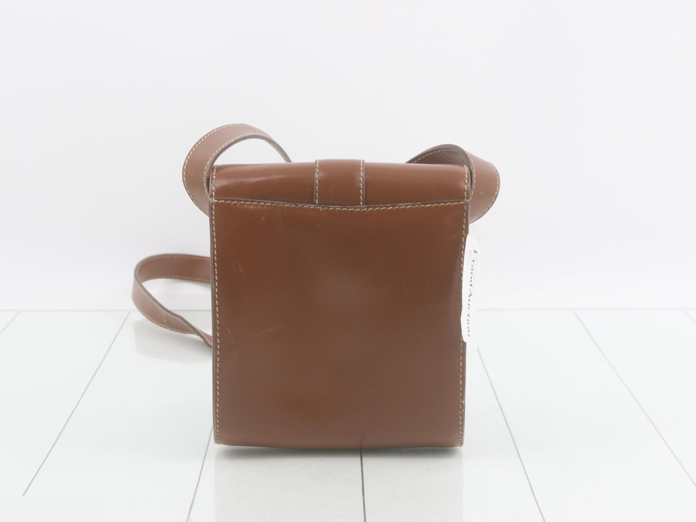 Leather shoulder bag, brown — view 2