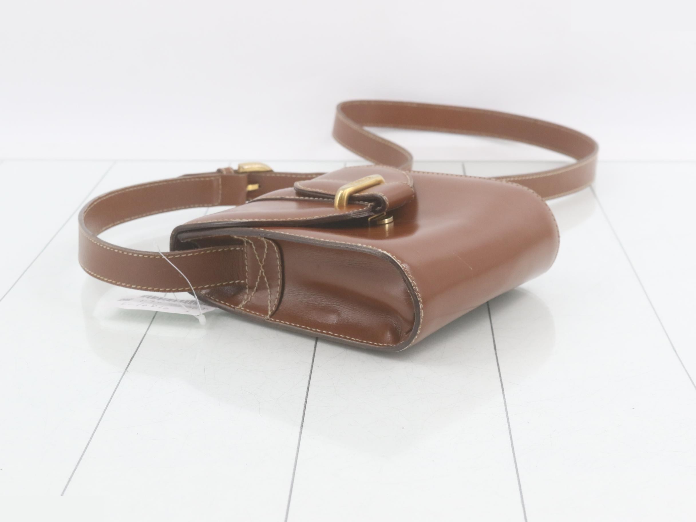Leather shoulder bag, brown — view 5