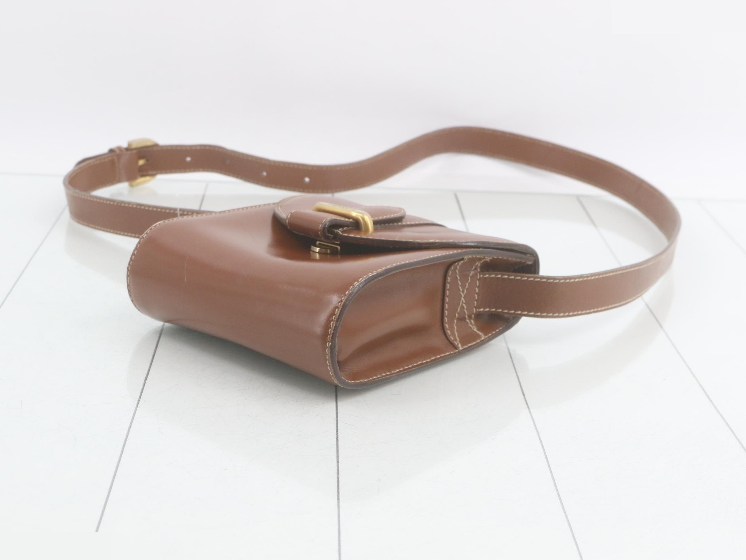 Leather shoulder bag, brown — view 6