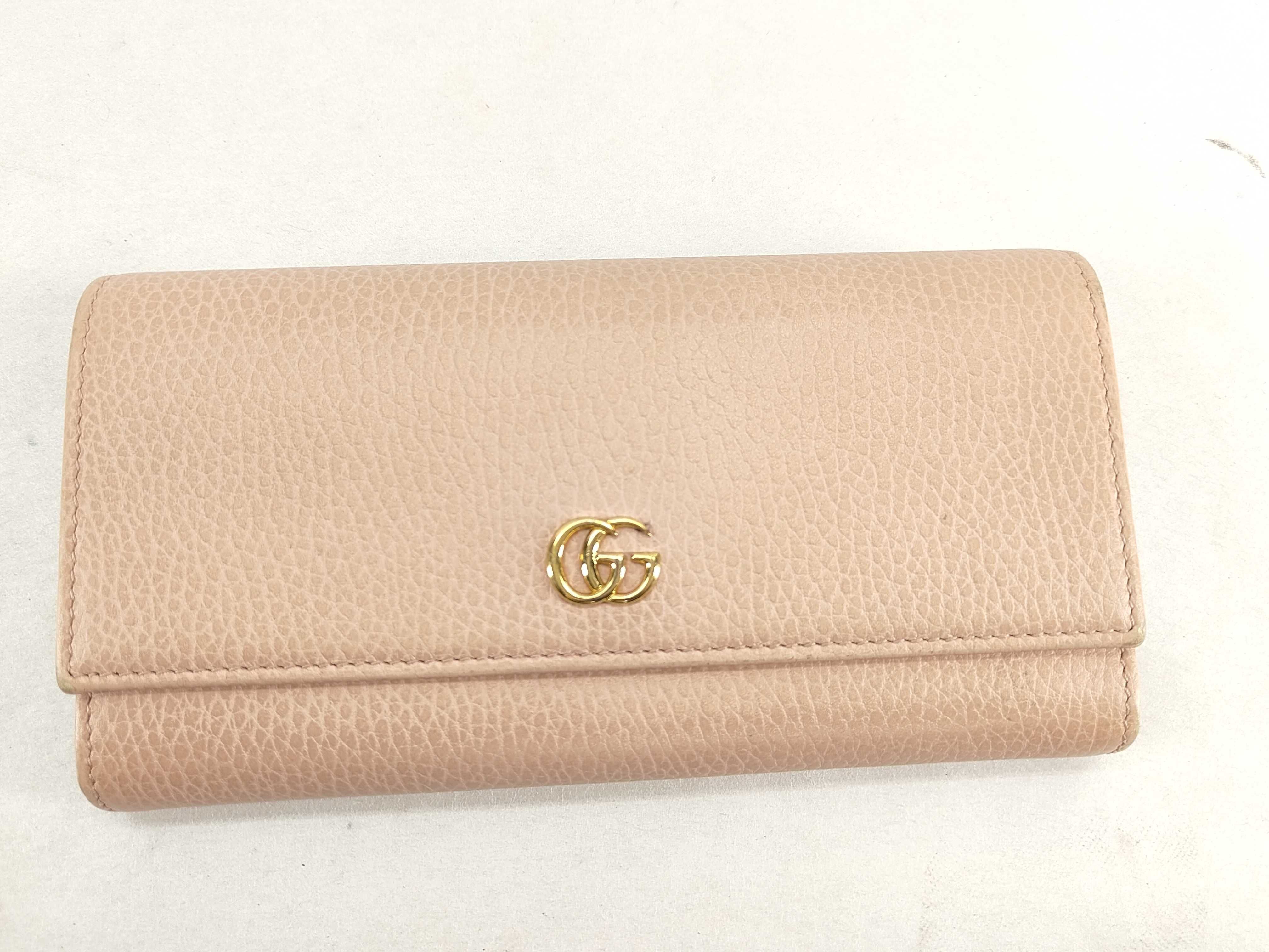 Bi-fold Long Wallet GG Marmont Leather Pink Box Wallet