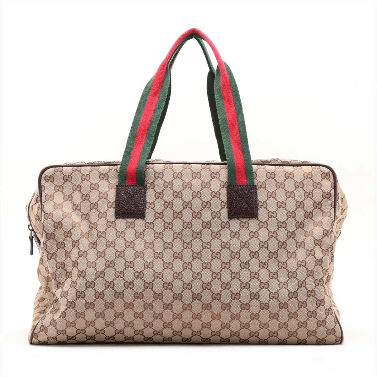 GG Canvas x Leather Boston Bag Brown 146310 — view 2