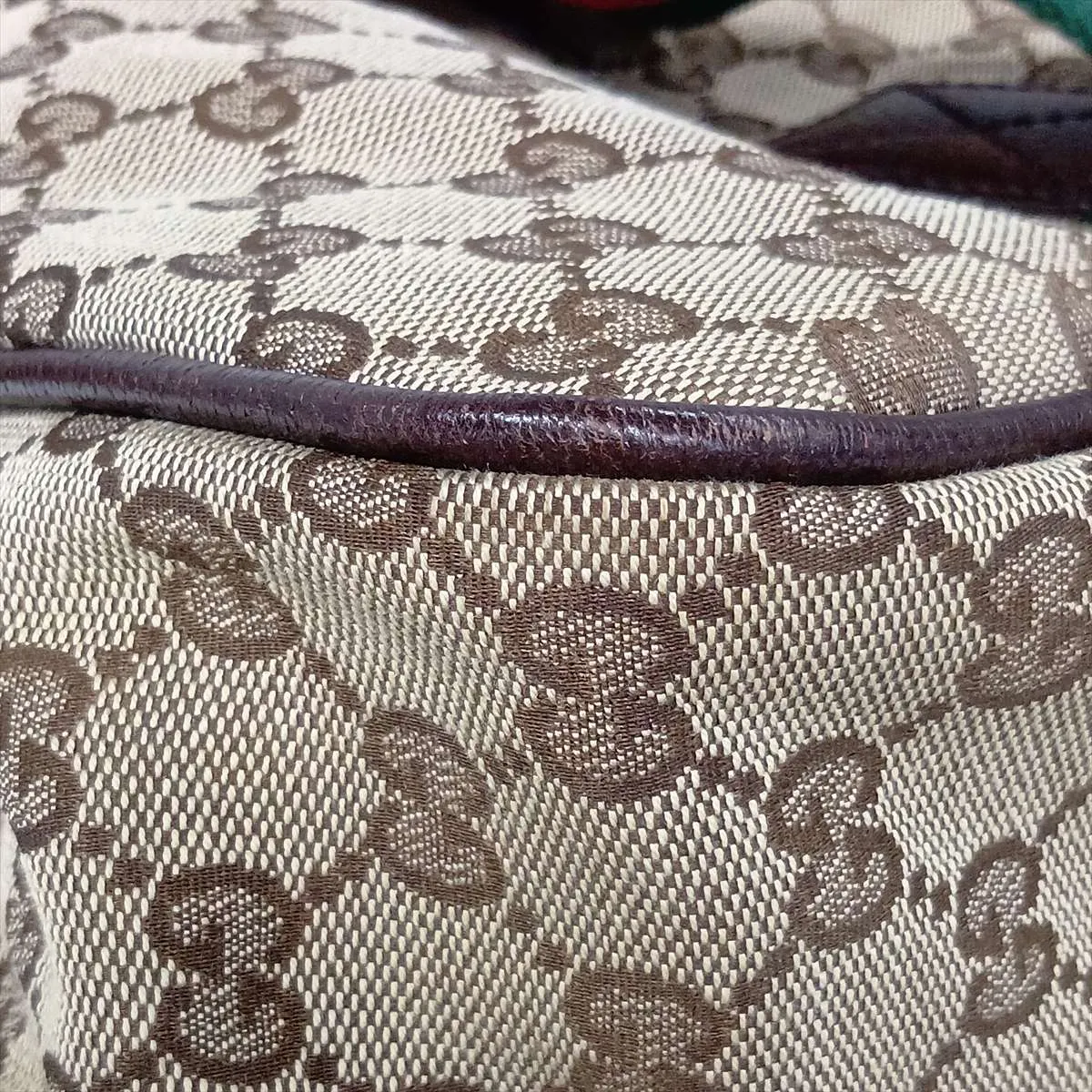 GG Canvas x Leather Boston Bag Brown 146310 — view 11