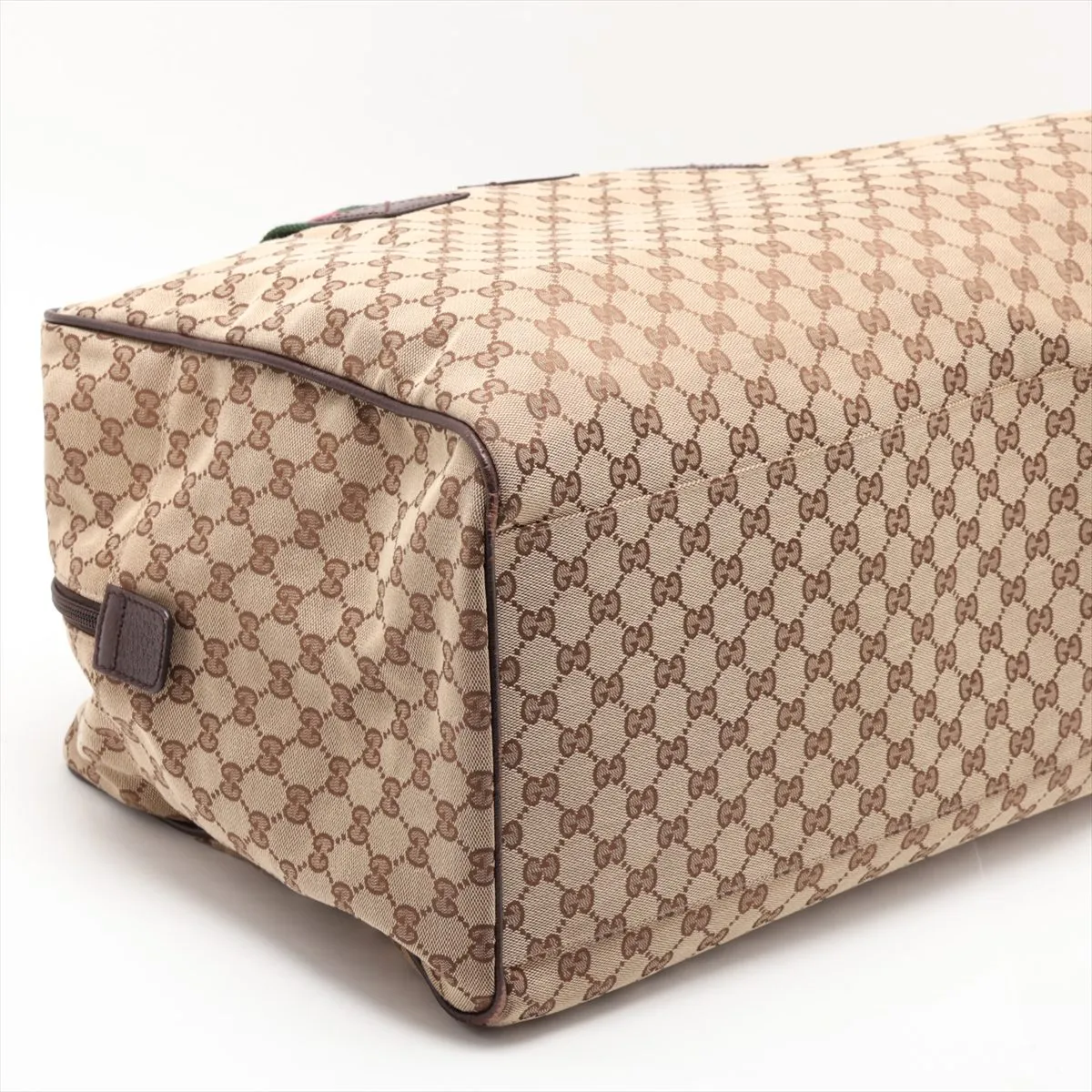 GG Canvas x Leather Boston Bag Brown 146310 — view 4