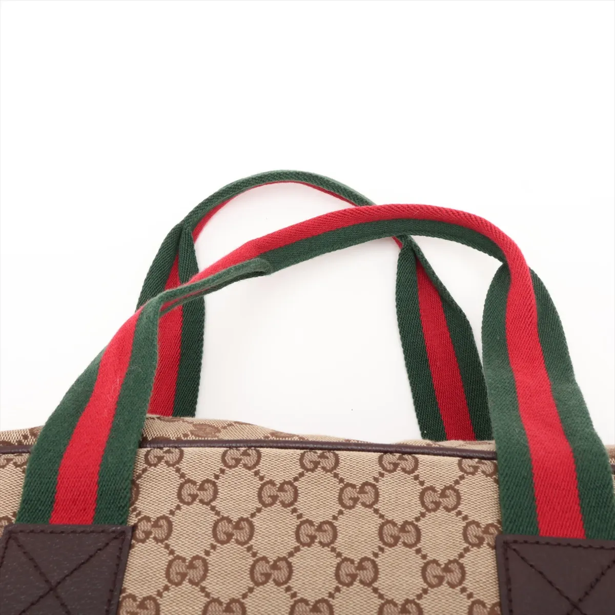 GG Canvas x Leather Boston Bag Brown 146310 — view 6