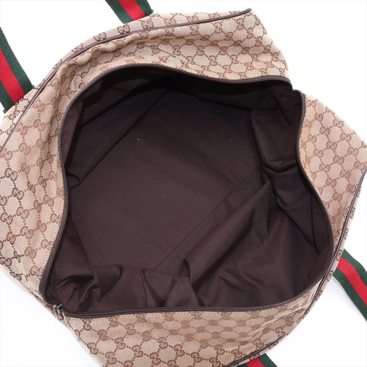GG Canvas x Leather Boston Bag Brown 146310 — view 7