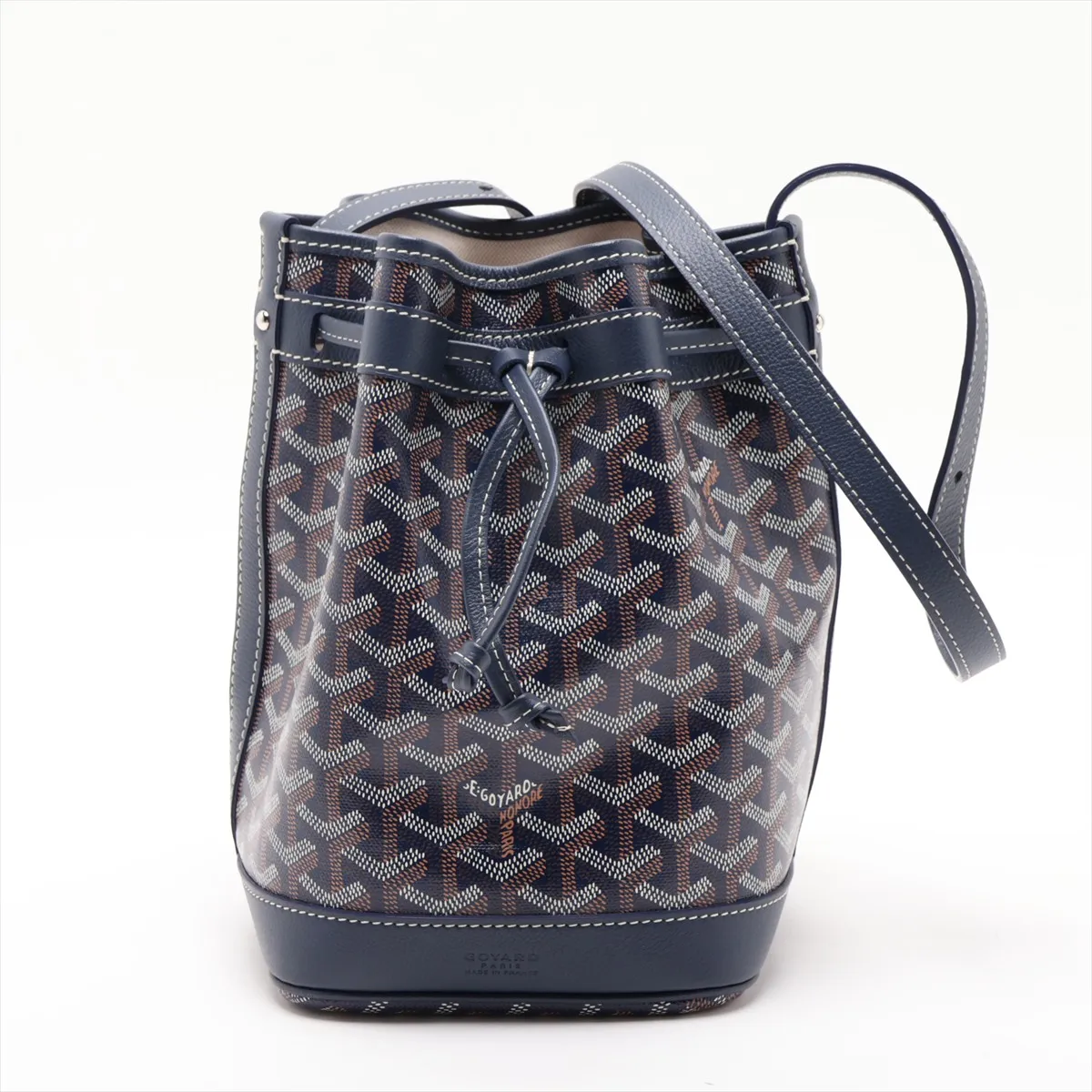 Petit Flot PVC x Leather Shoulder Bag, Blue