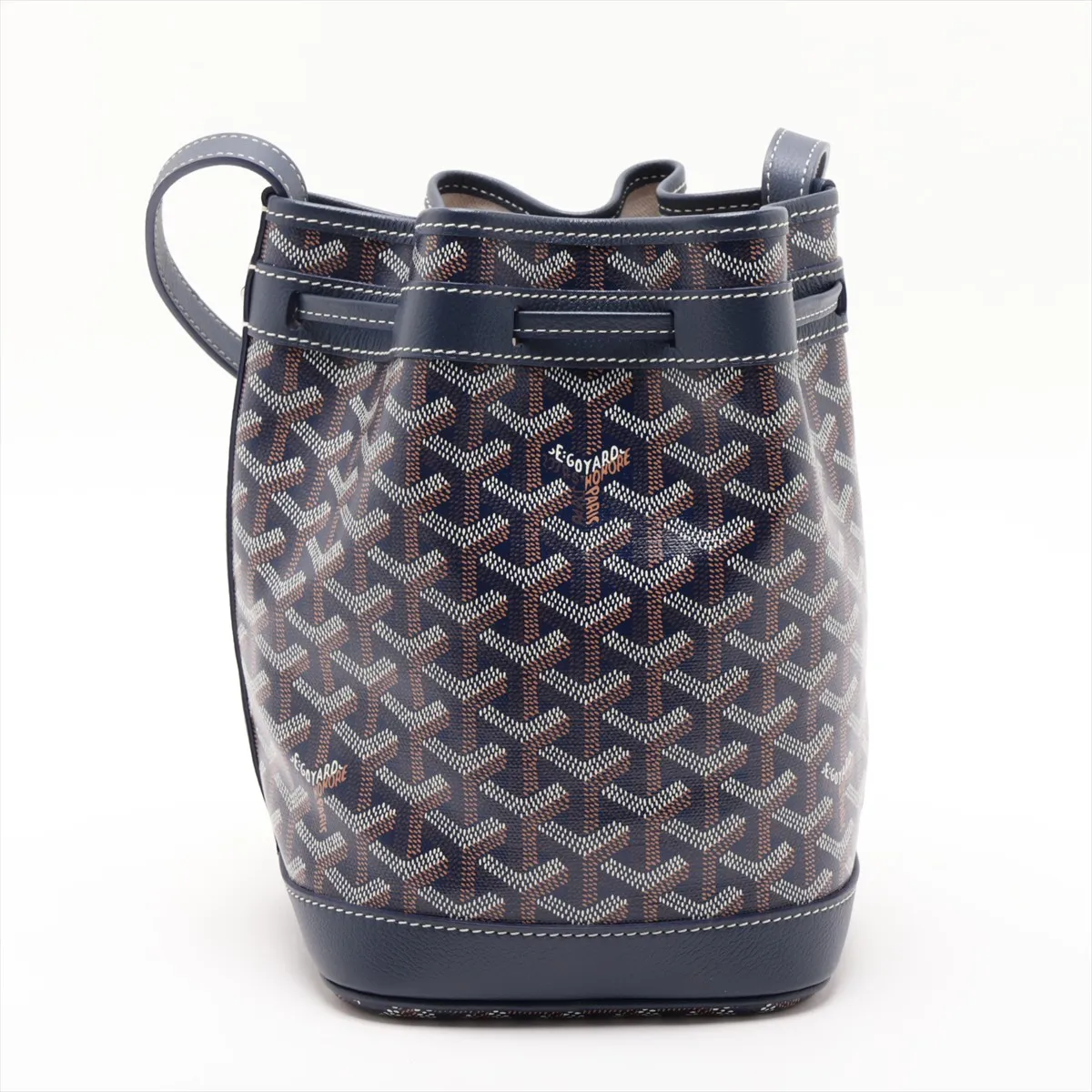 Petit Flot PVC x Leather Shoulder Bag, Blue — view 2