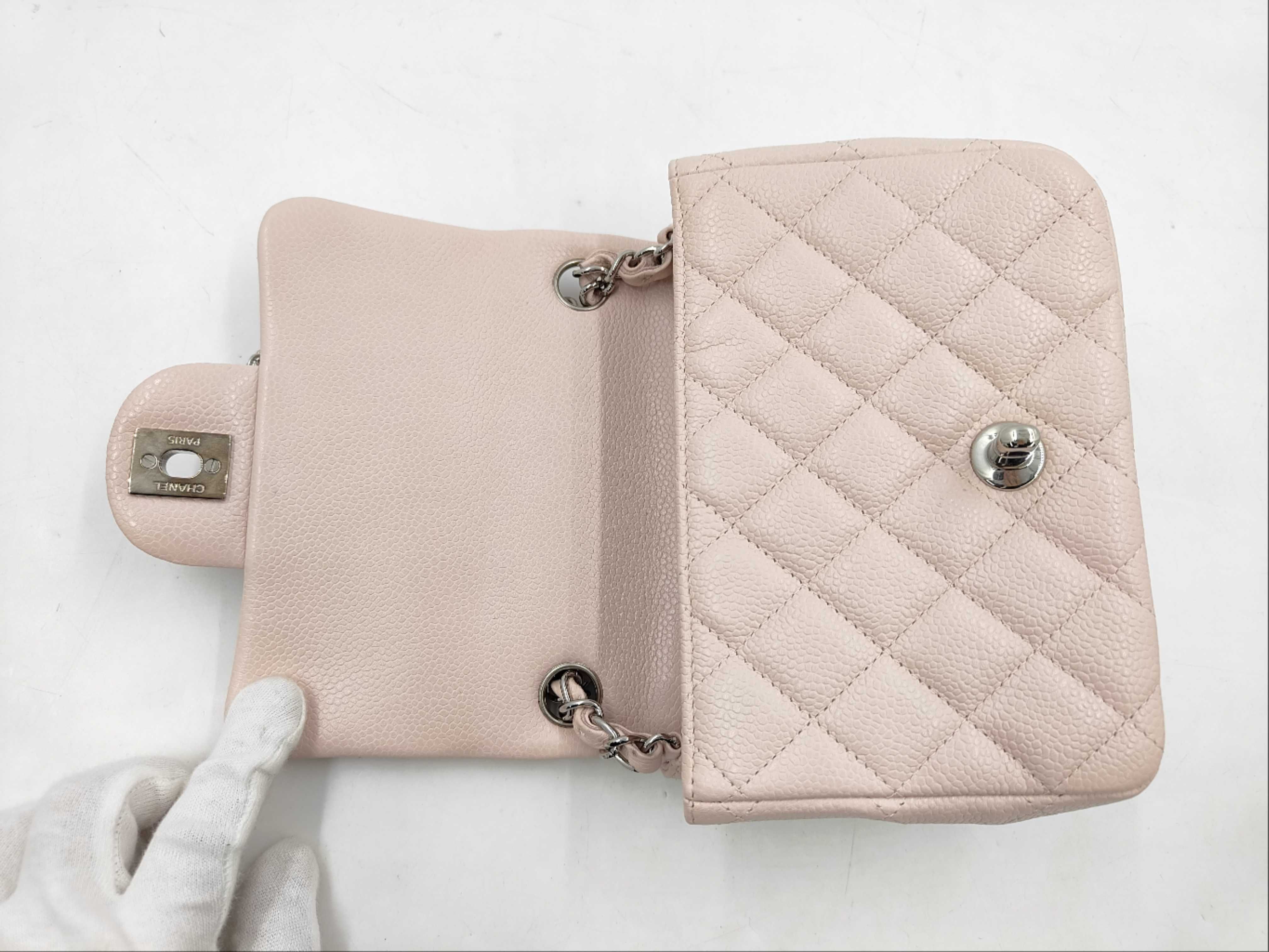 Mini Matelassé 17 Caviar Skin Shoulder Bag #18 — view 7
