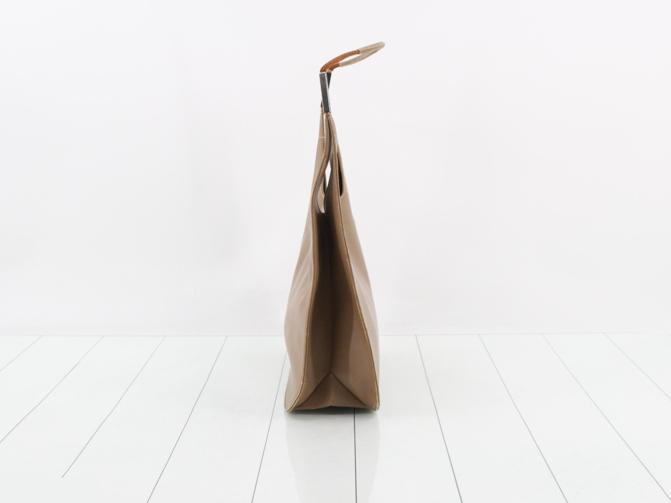 One-shoulder bag, leather, beige, 001-3167 — view 3