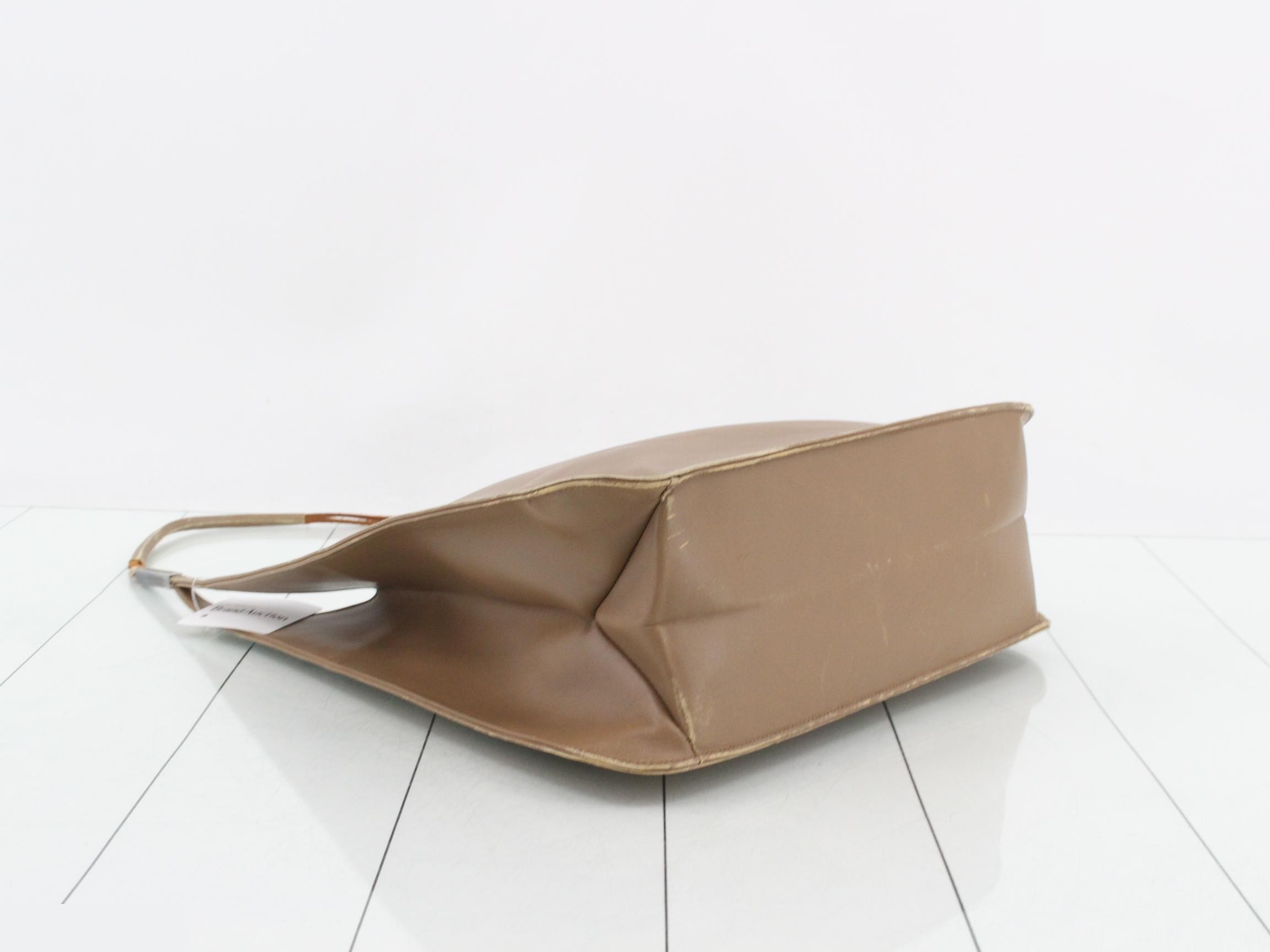 One-shoulder bag, leather, beige, 001-3167 — view 5