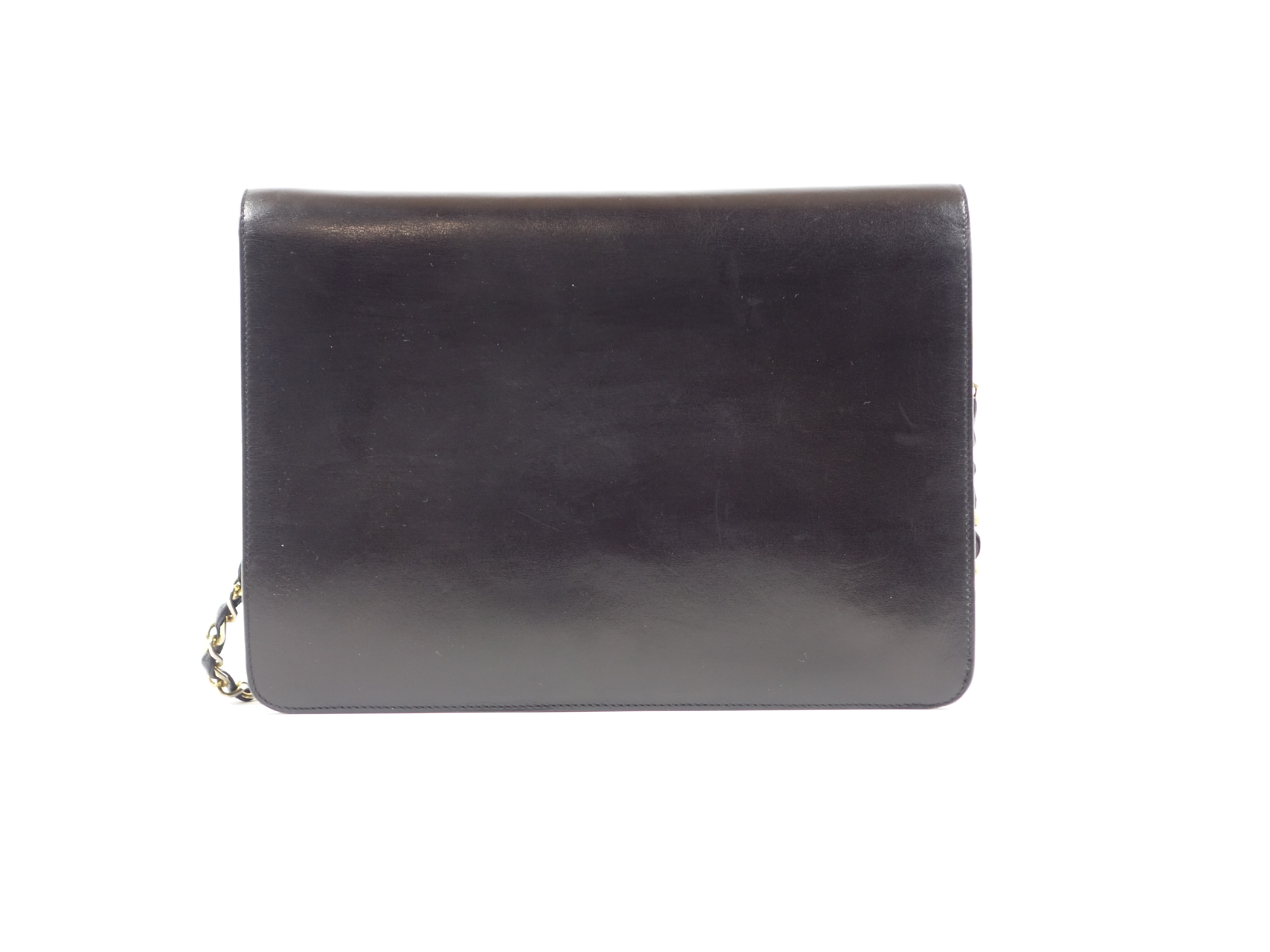 Push-Lock Box Calf Chain Shoulder Bag — view 3
