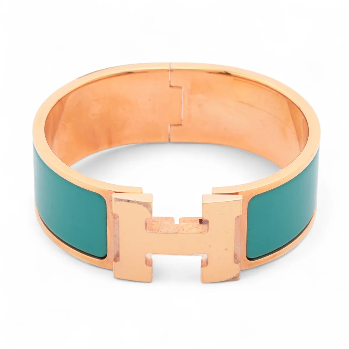 Clic Clac H FI0135 Bangle GP Gold x Green, with