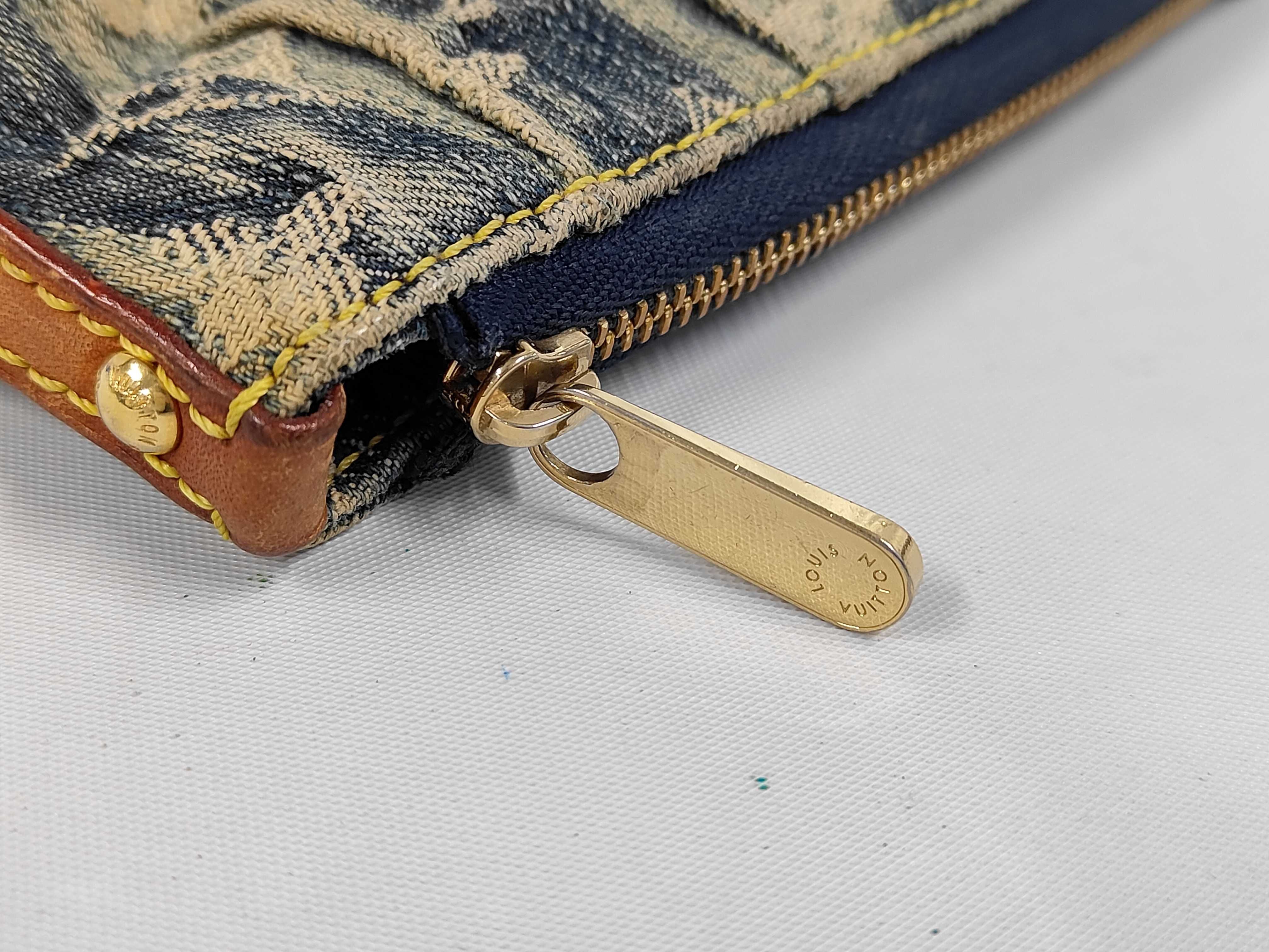Monogram Denim Trouse Raye M95335 Pouch — view 5