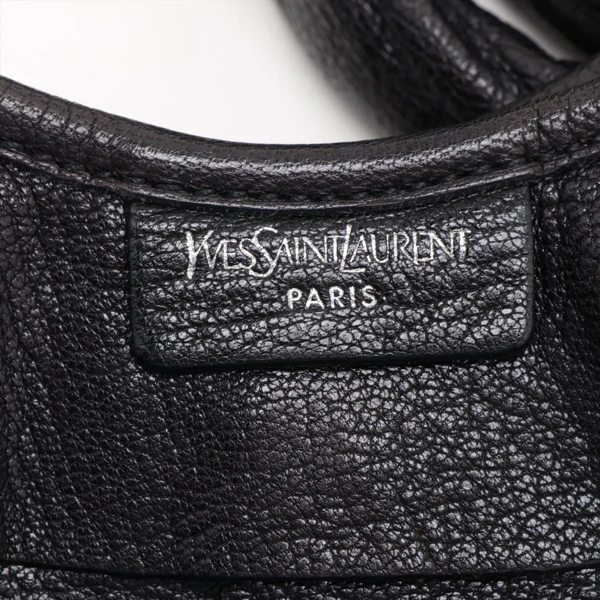 Saint-Tropez Leather Shoulder Bag, Black — view 9