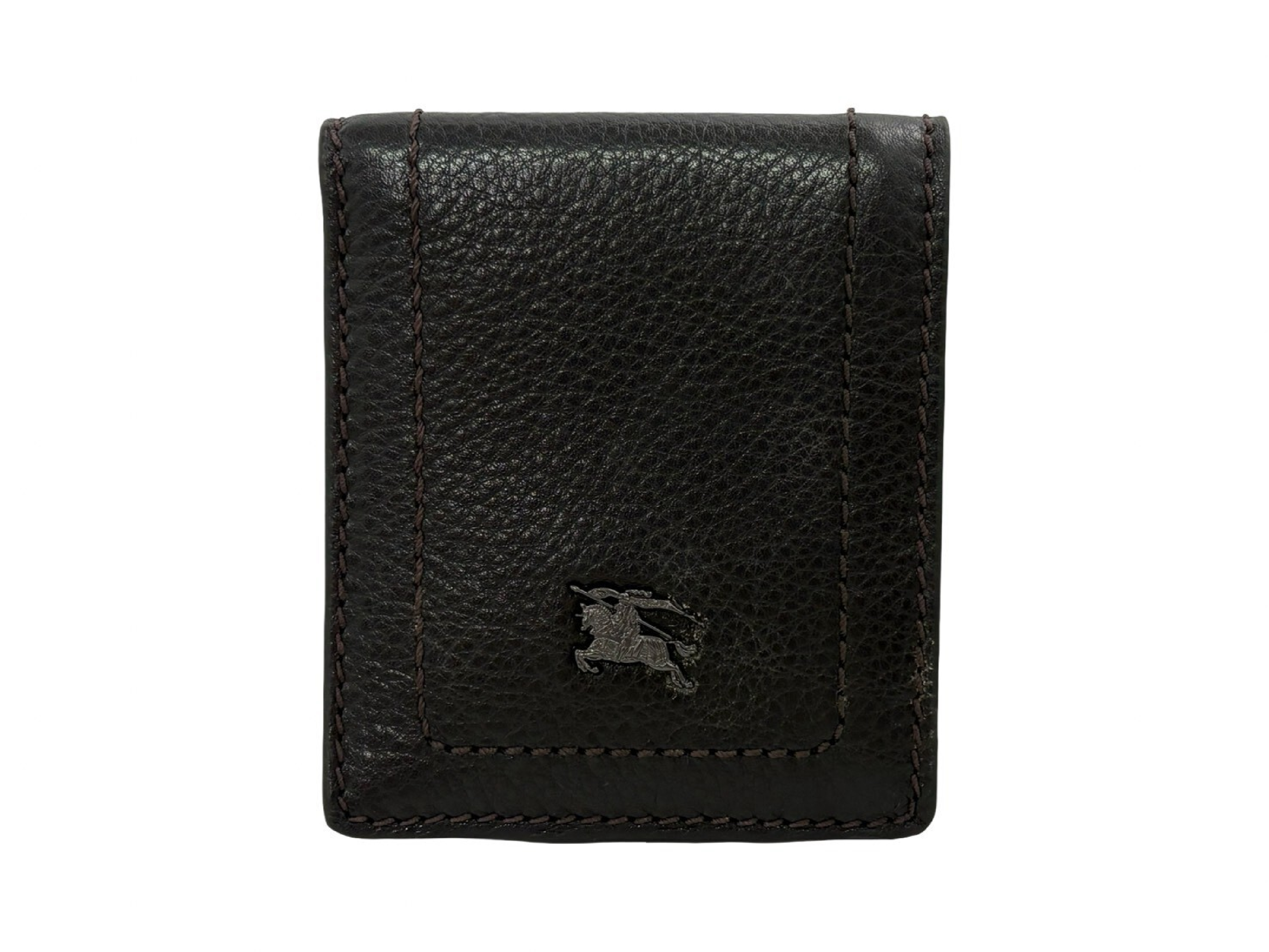 Black Leather Wallet Billfold — view 2