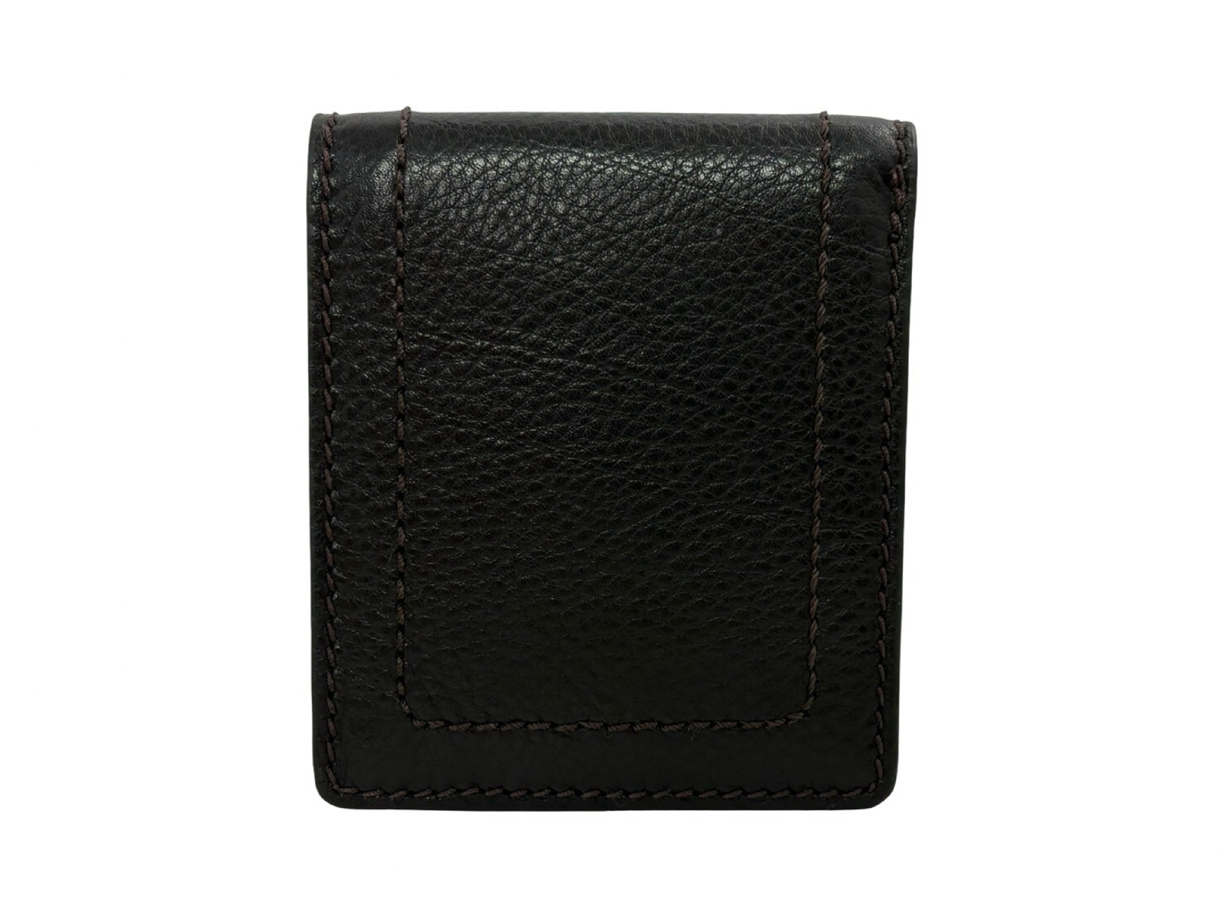 Black Leather Wallet Billfold — view 3