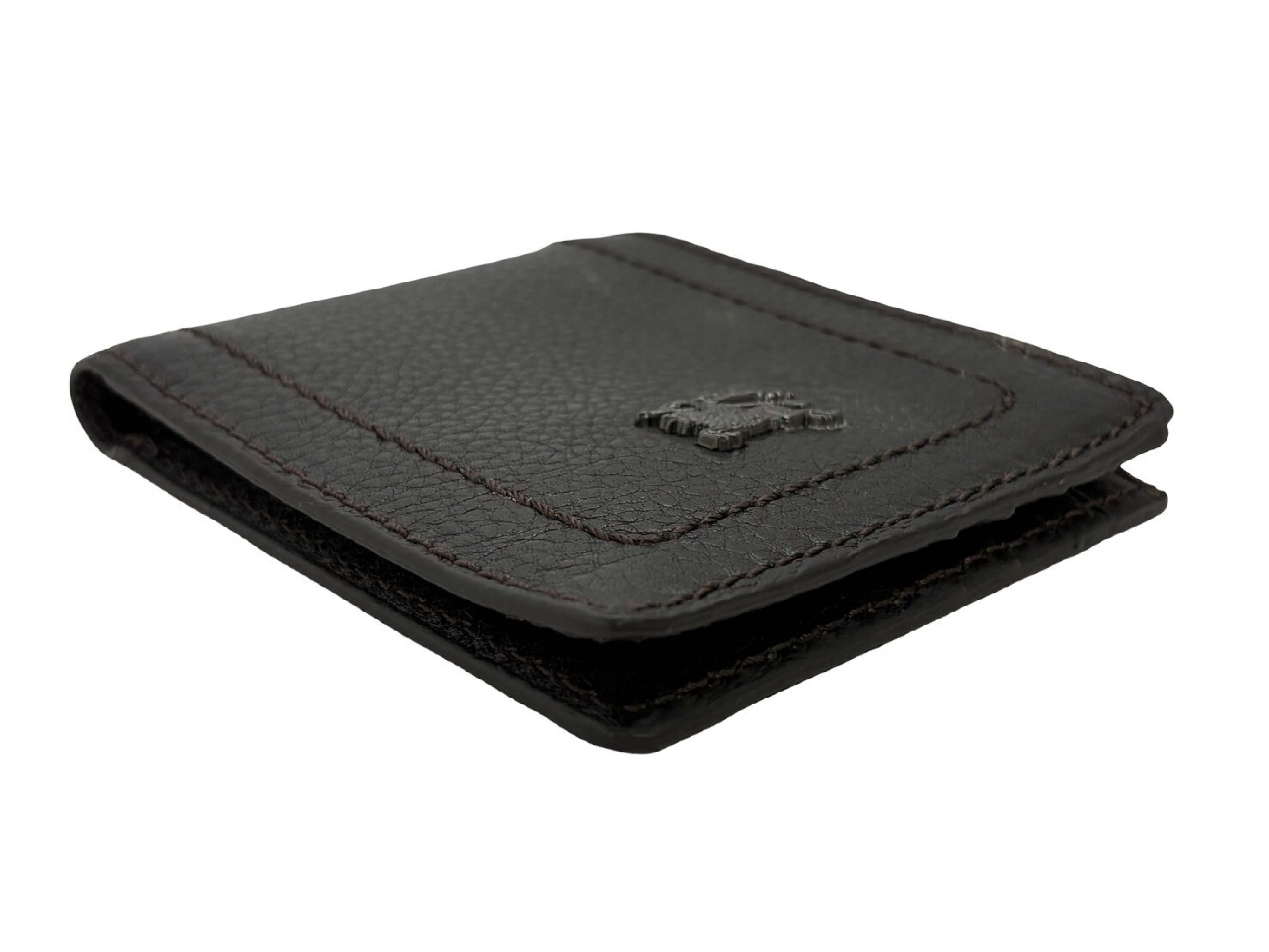Black Leather Wallet Billfold — view 4