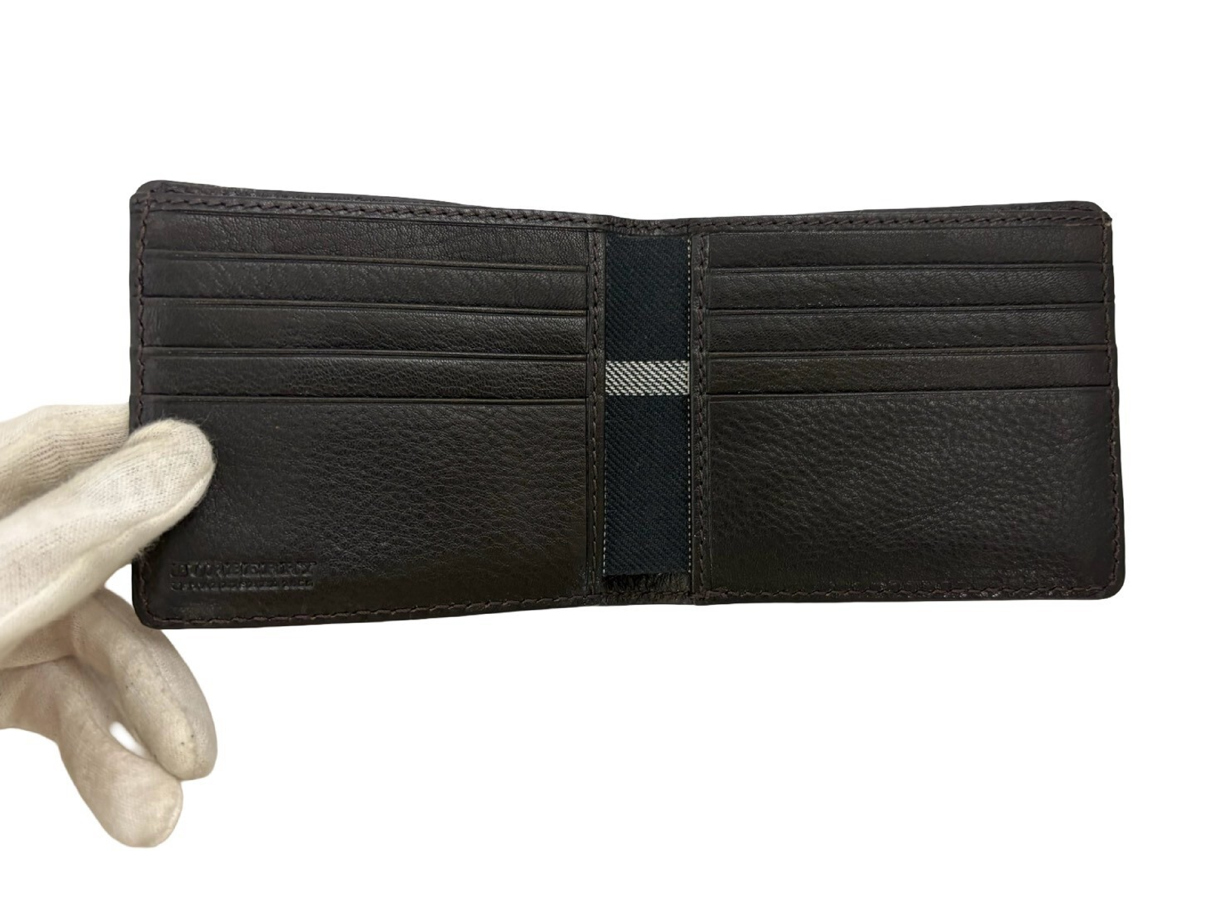 Black Leather Wallet Billfold — view 5