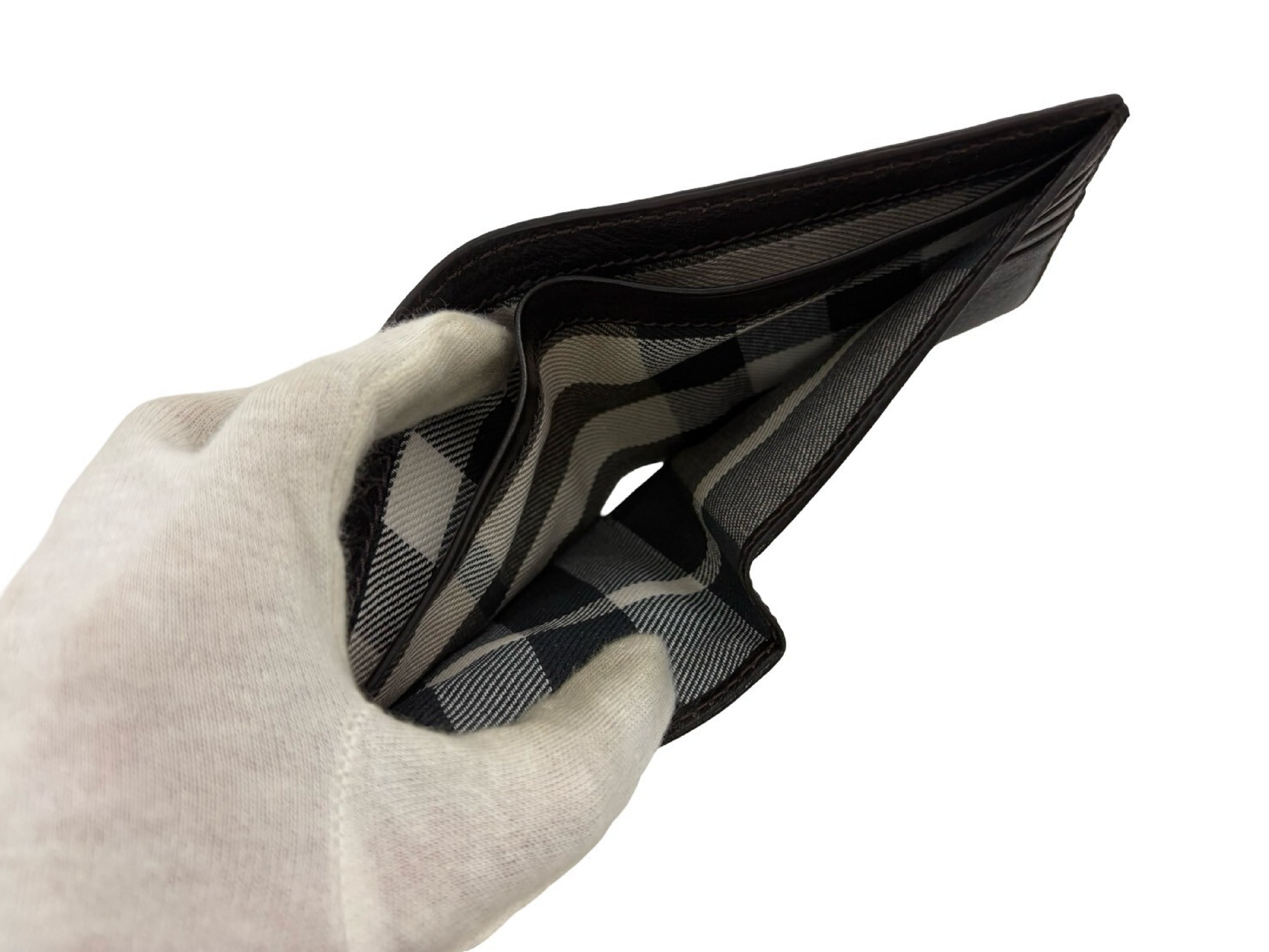 Black Leather Wallet Billfold — view 7