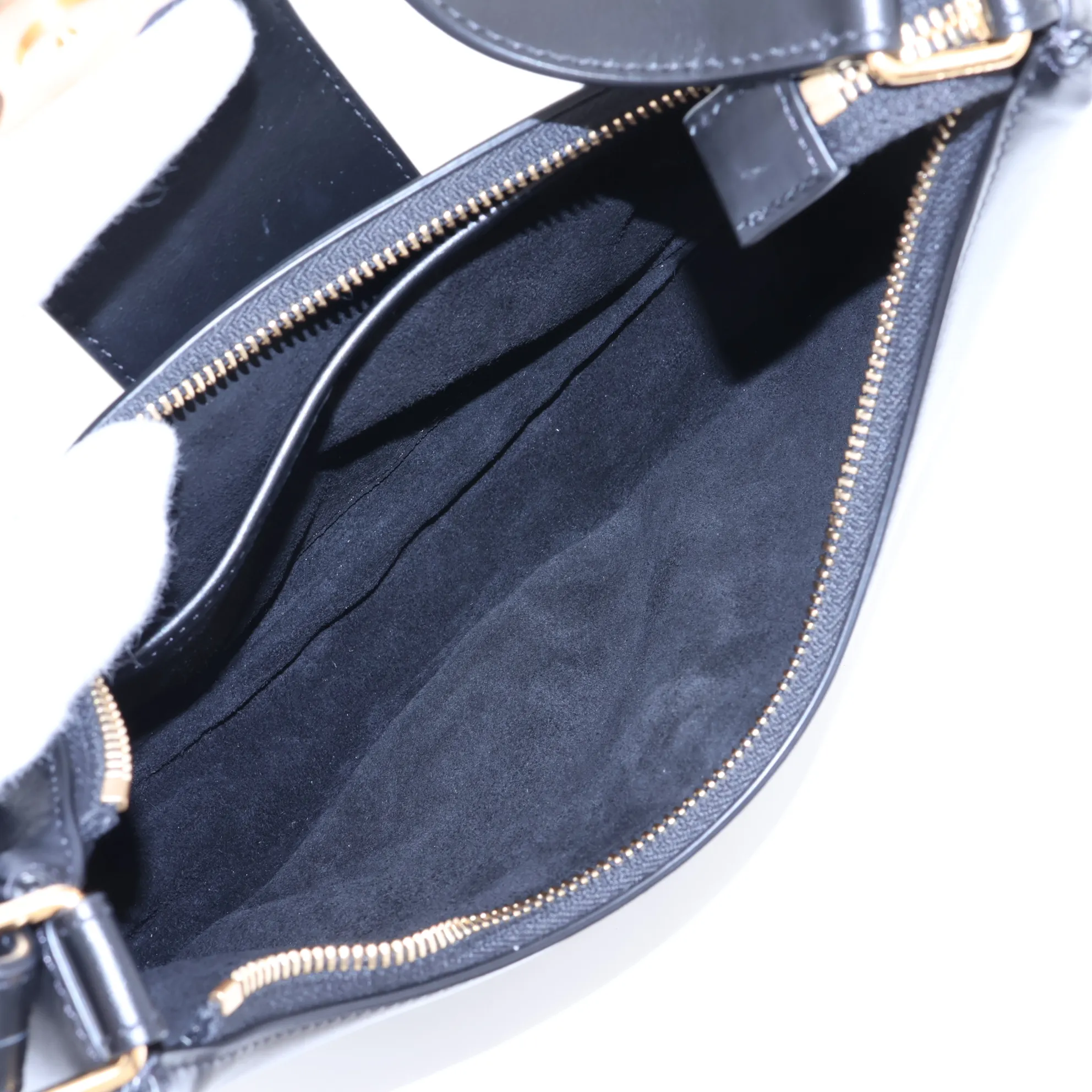 Ava Leather Shoulder Bag, Black — view 7