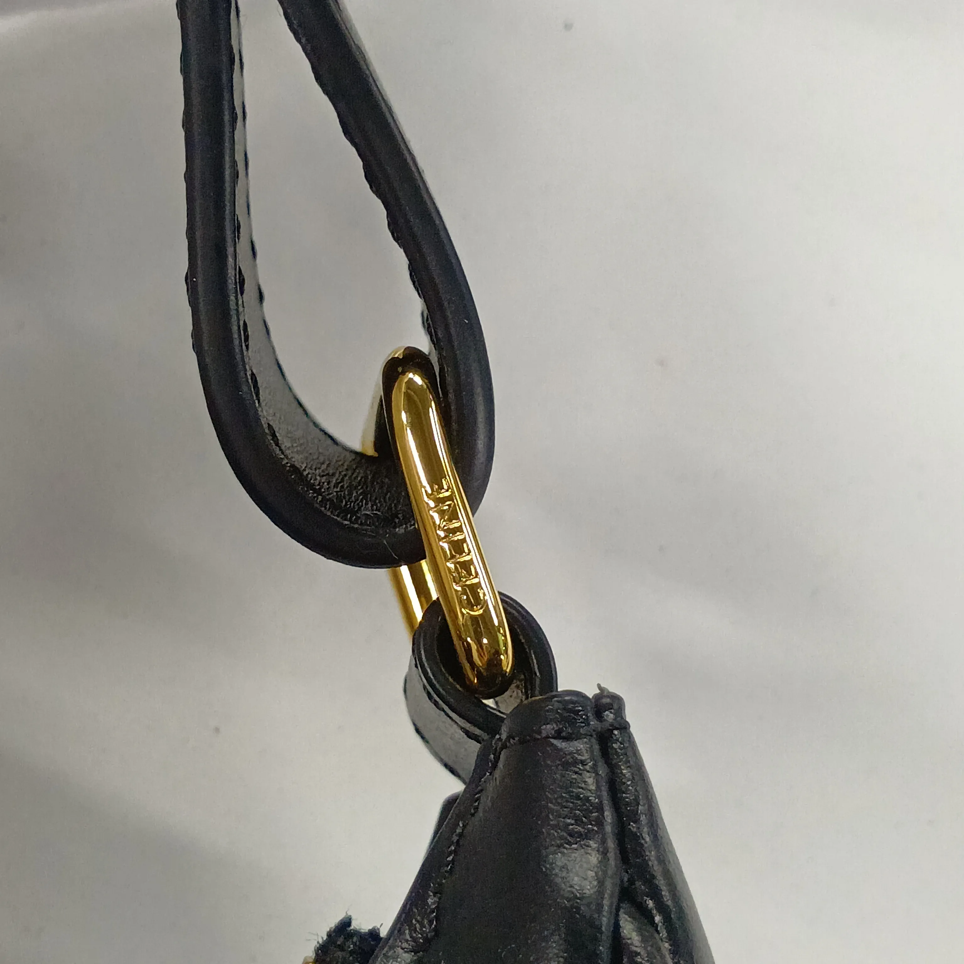Ava Leather Shoulder Bag, Black — view 10